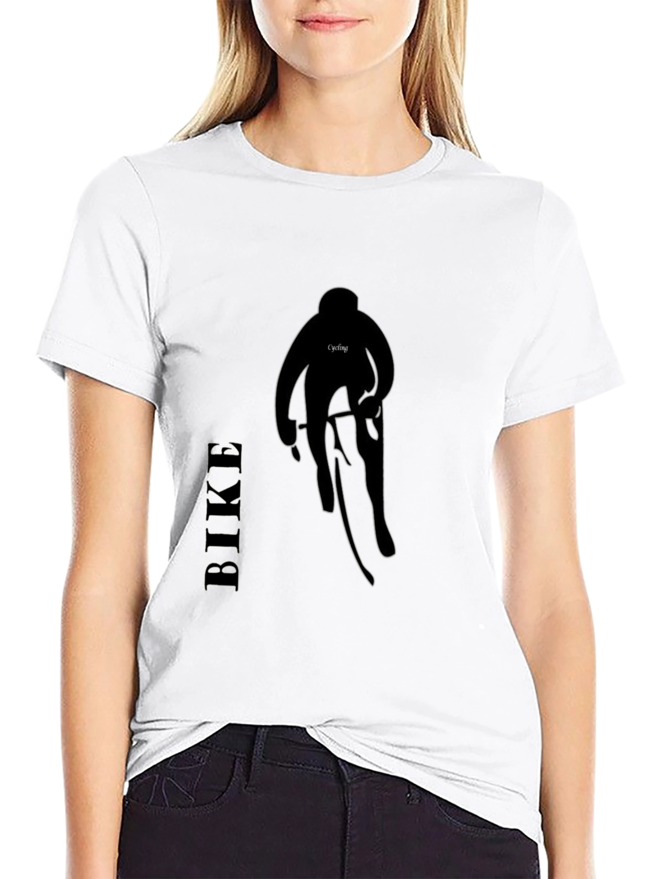 Black Cycling T-Shirt - Ride in Style