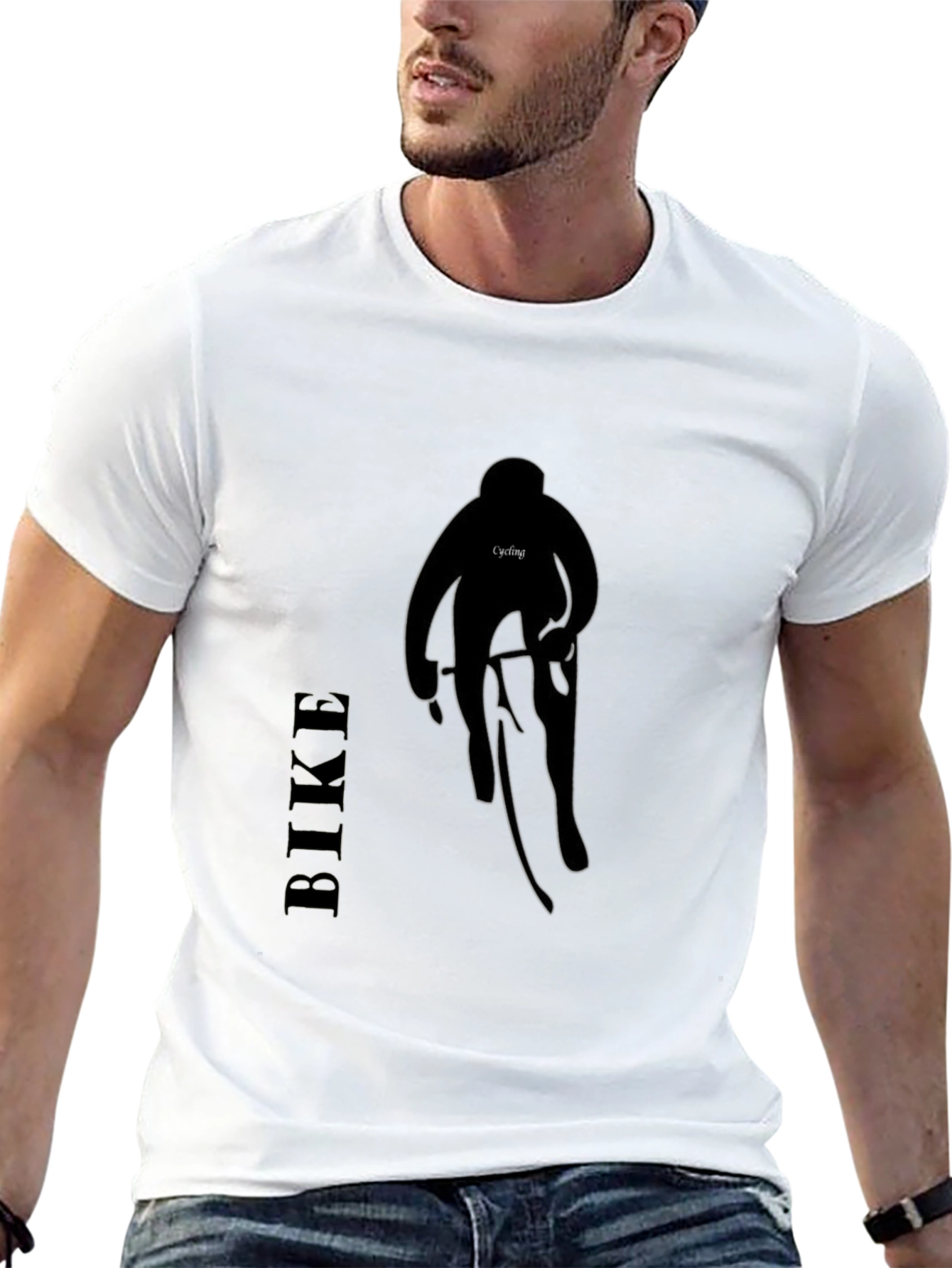 Black Cycling T-Shirt - Ride in Style
