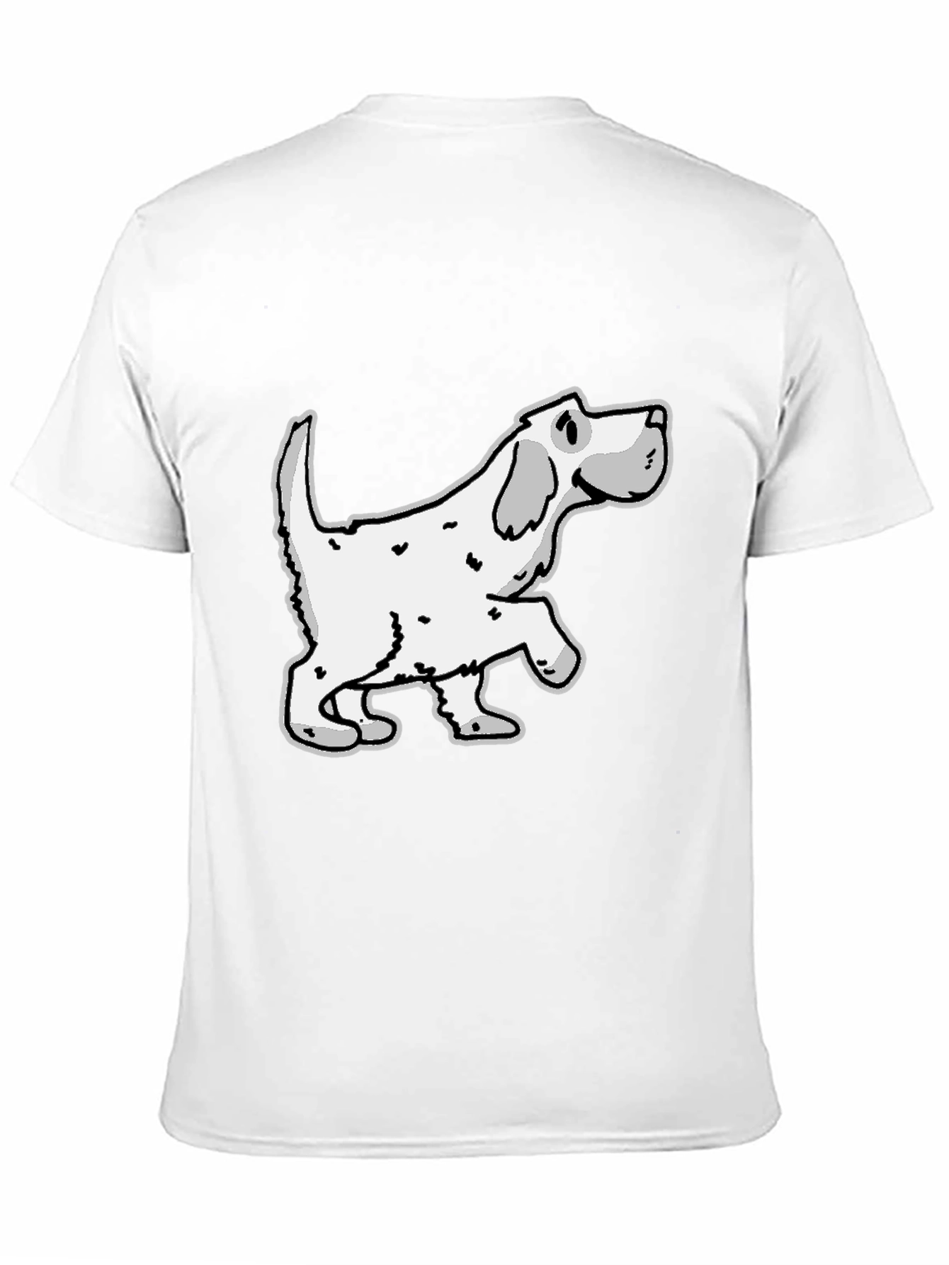 Dog Graphic Tee - Mens Black Cotton Shirt