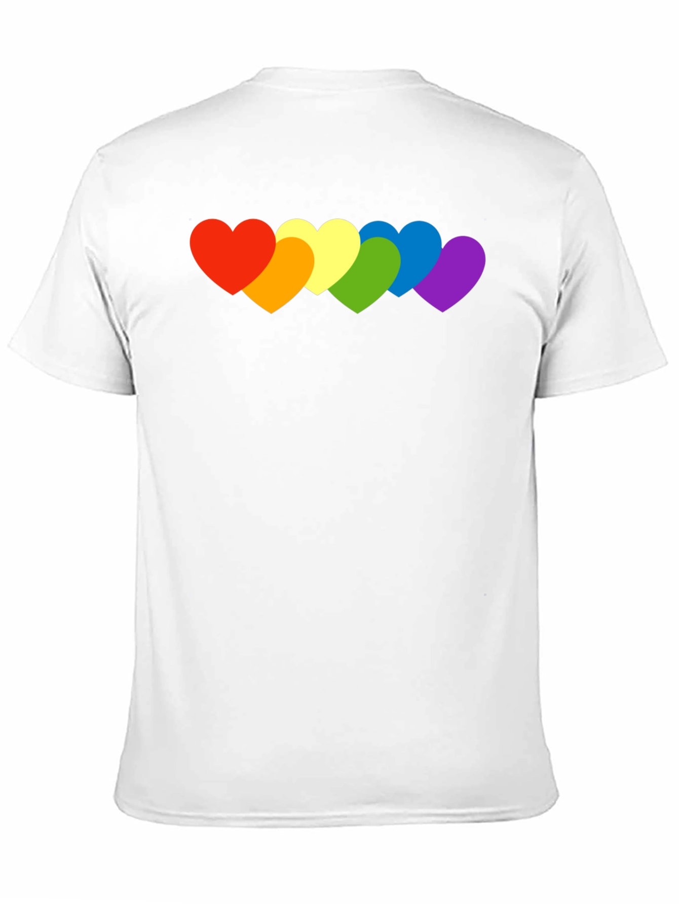 Rainbow Hearts Graphic Tee - Pride Love Shirt
