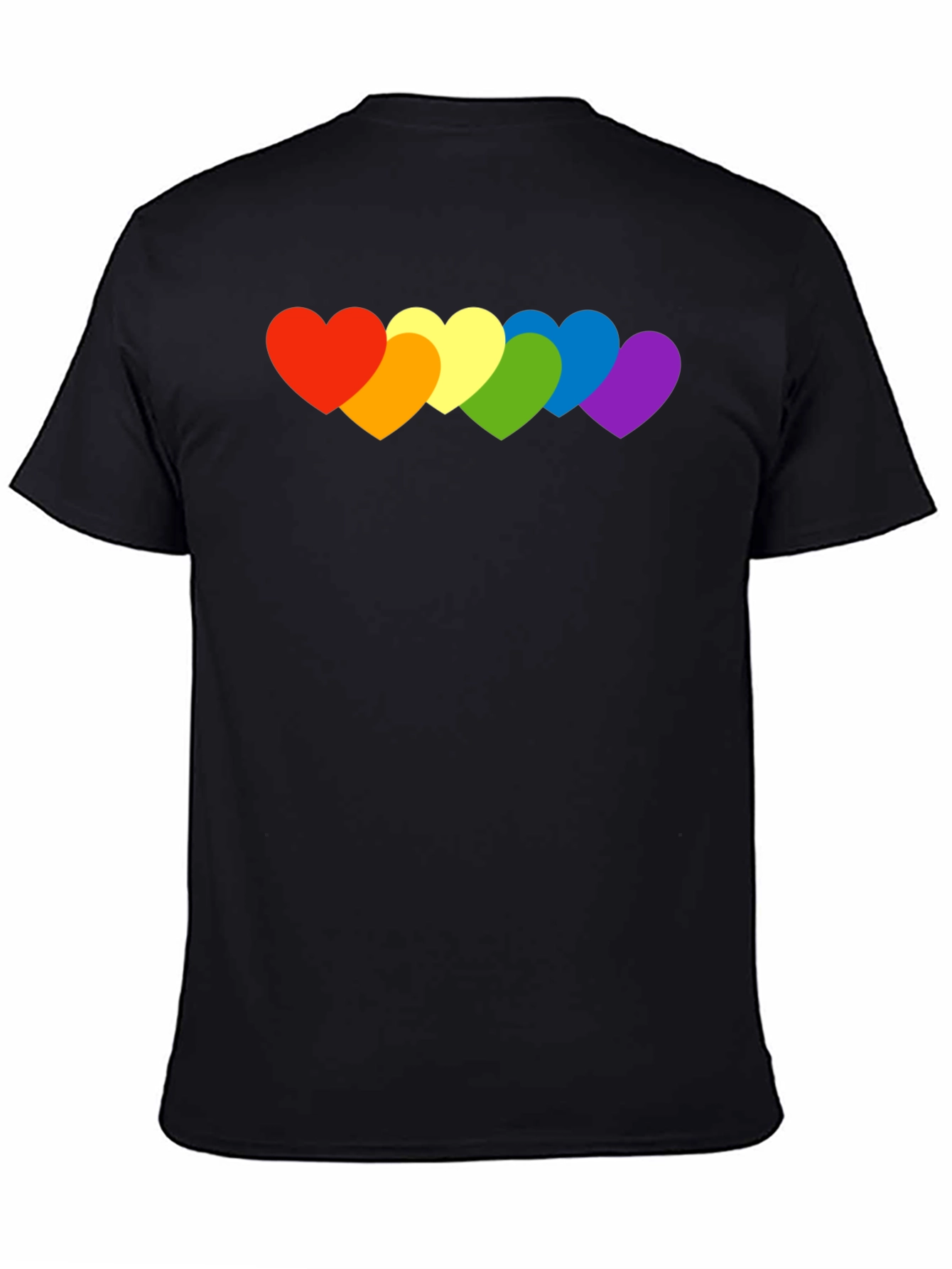 Rainbow Hearts Graphic Tee - Pride Love Shirt