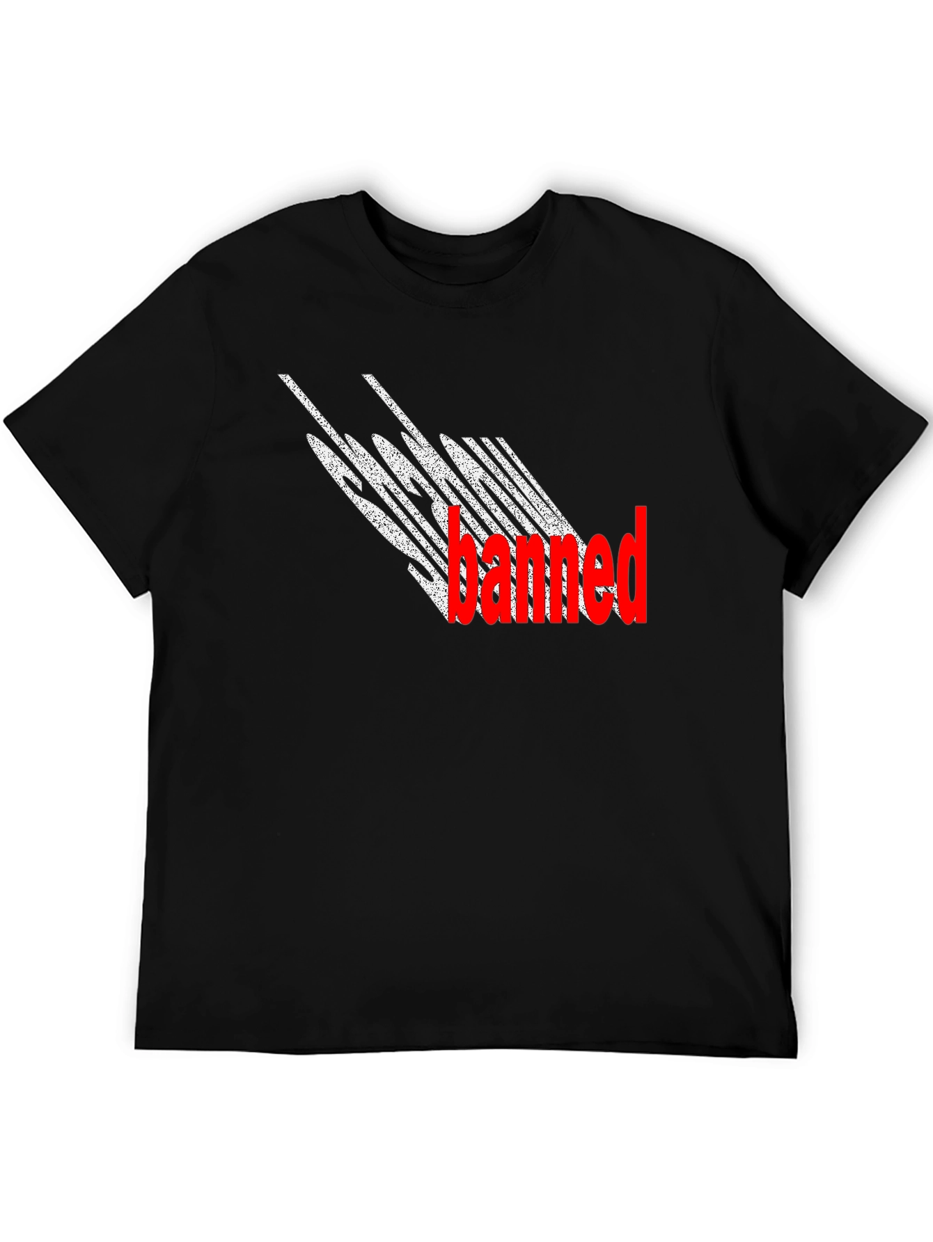 Banned Graphic T-Shirt - Black Crew Neck Tee