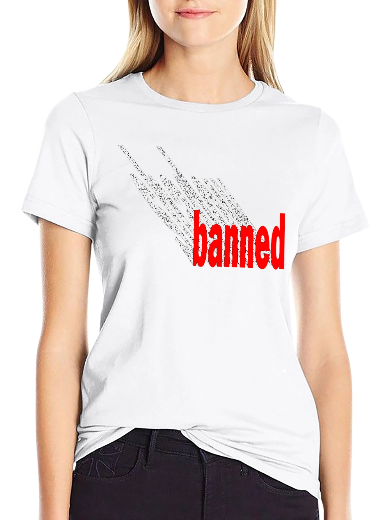Banned Graphic T-Shirt - Black Crew Neck Tee