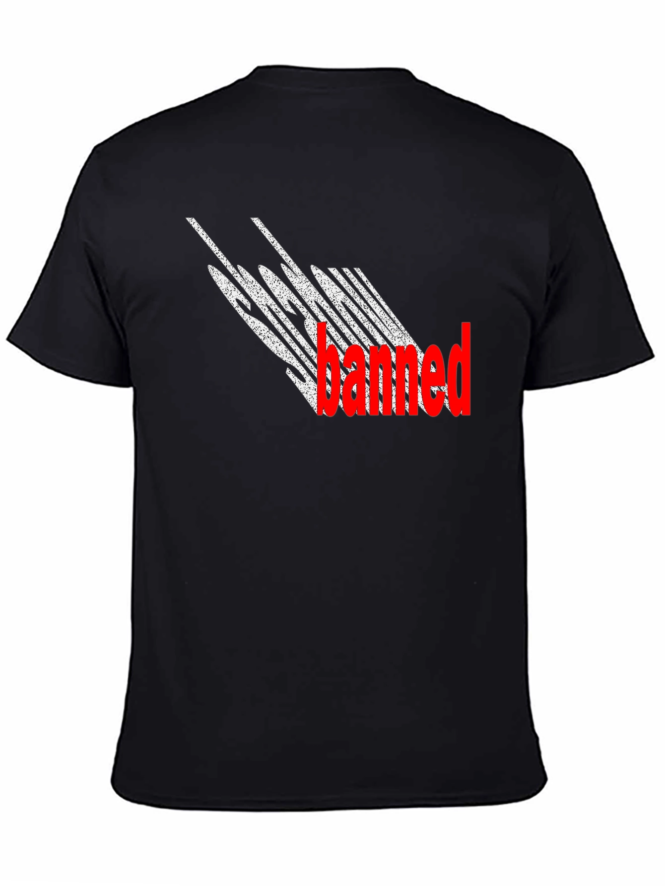 Banned Graphic T-Shirt - Black Crew Neck Tee