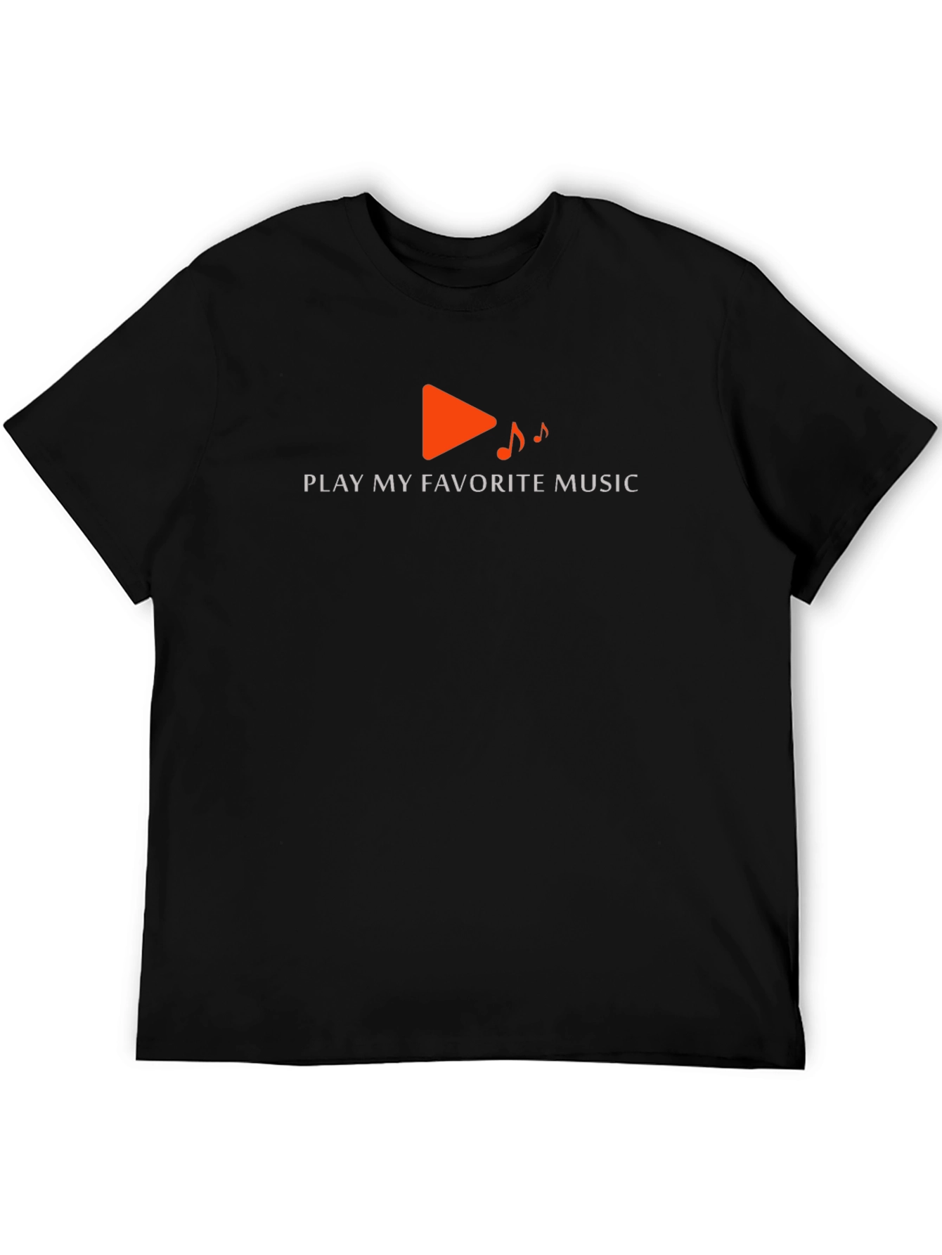 Play My Favorite Music Graphic Tee - Black