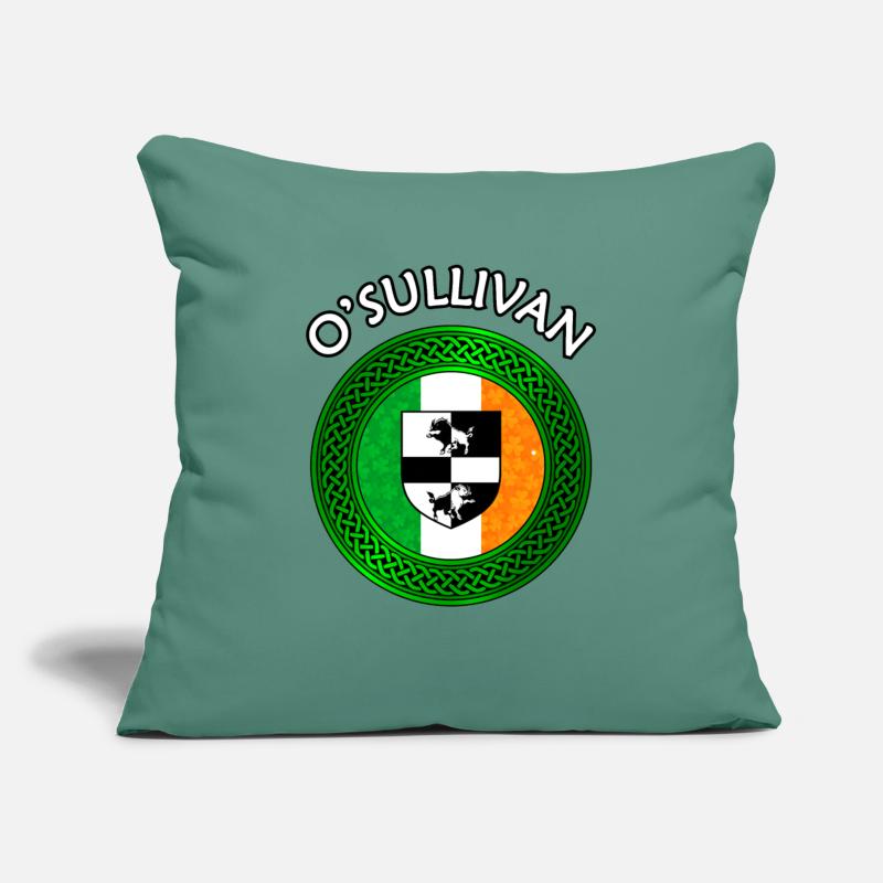 O'Sullivan Coat of Arms on Shamrock Irish Flag
