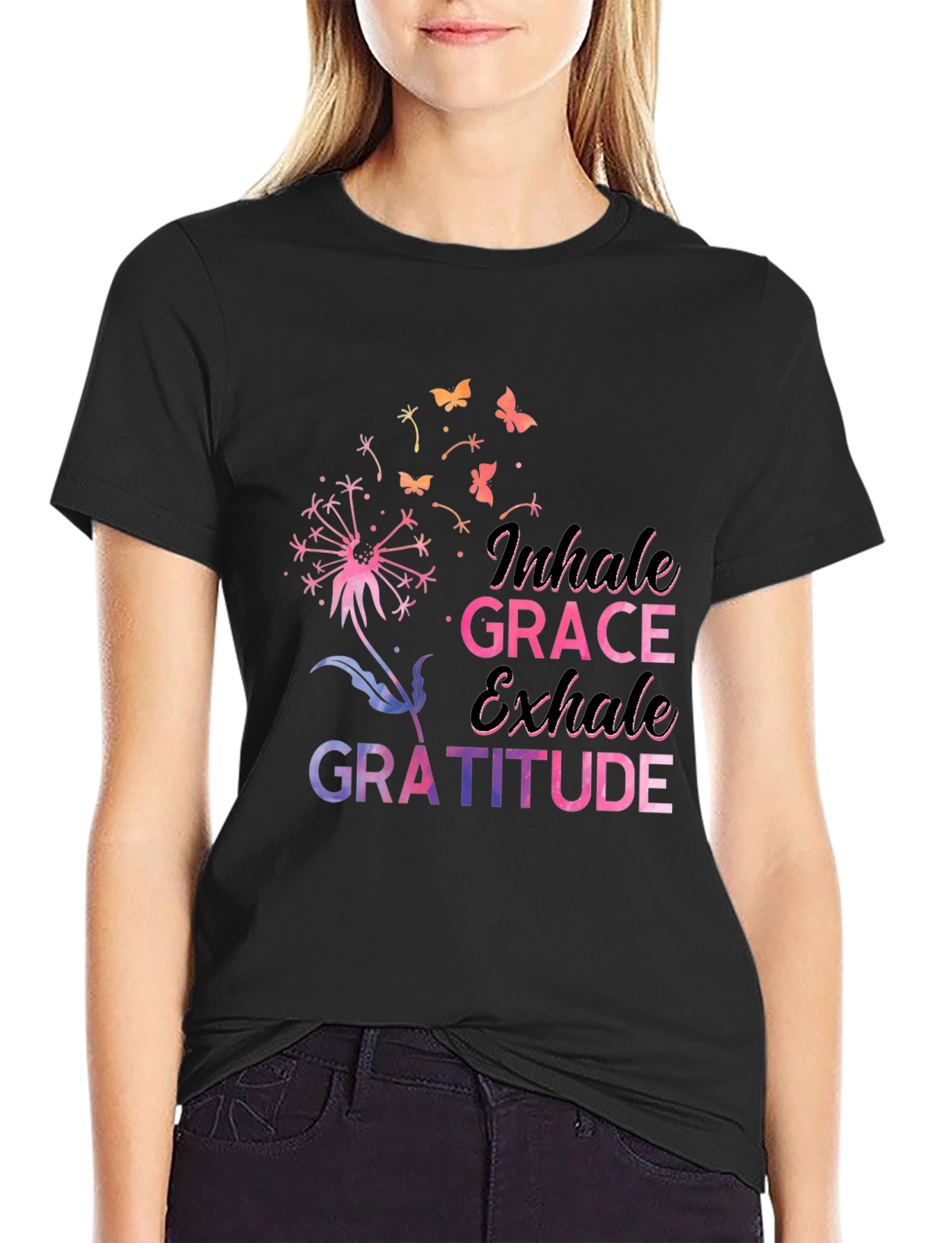 Inhale Grace Gratitude Graphic T-Shirt