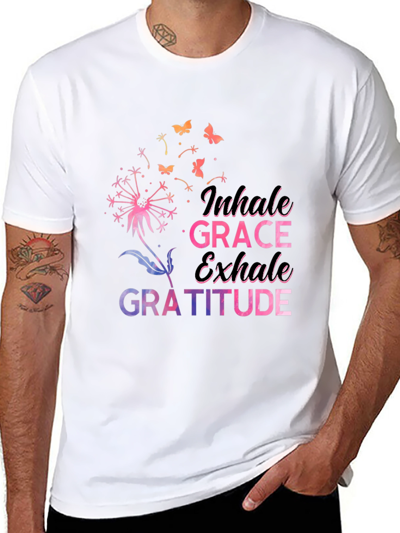 Inhale Grace Gratitude Graphic T-Shirt