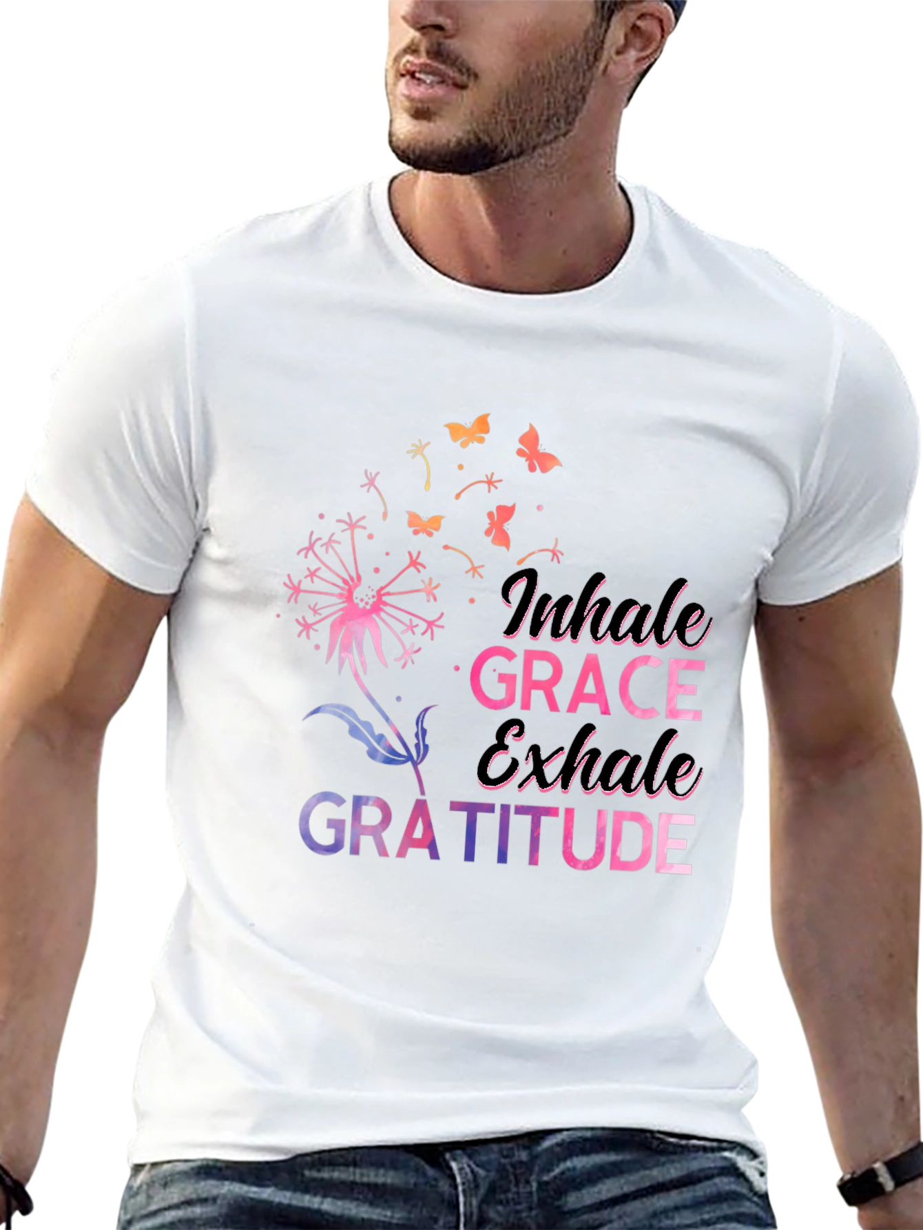 Inhale Grace Gratitude Graphic T-Shirt