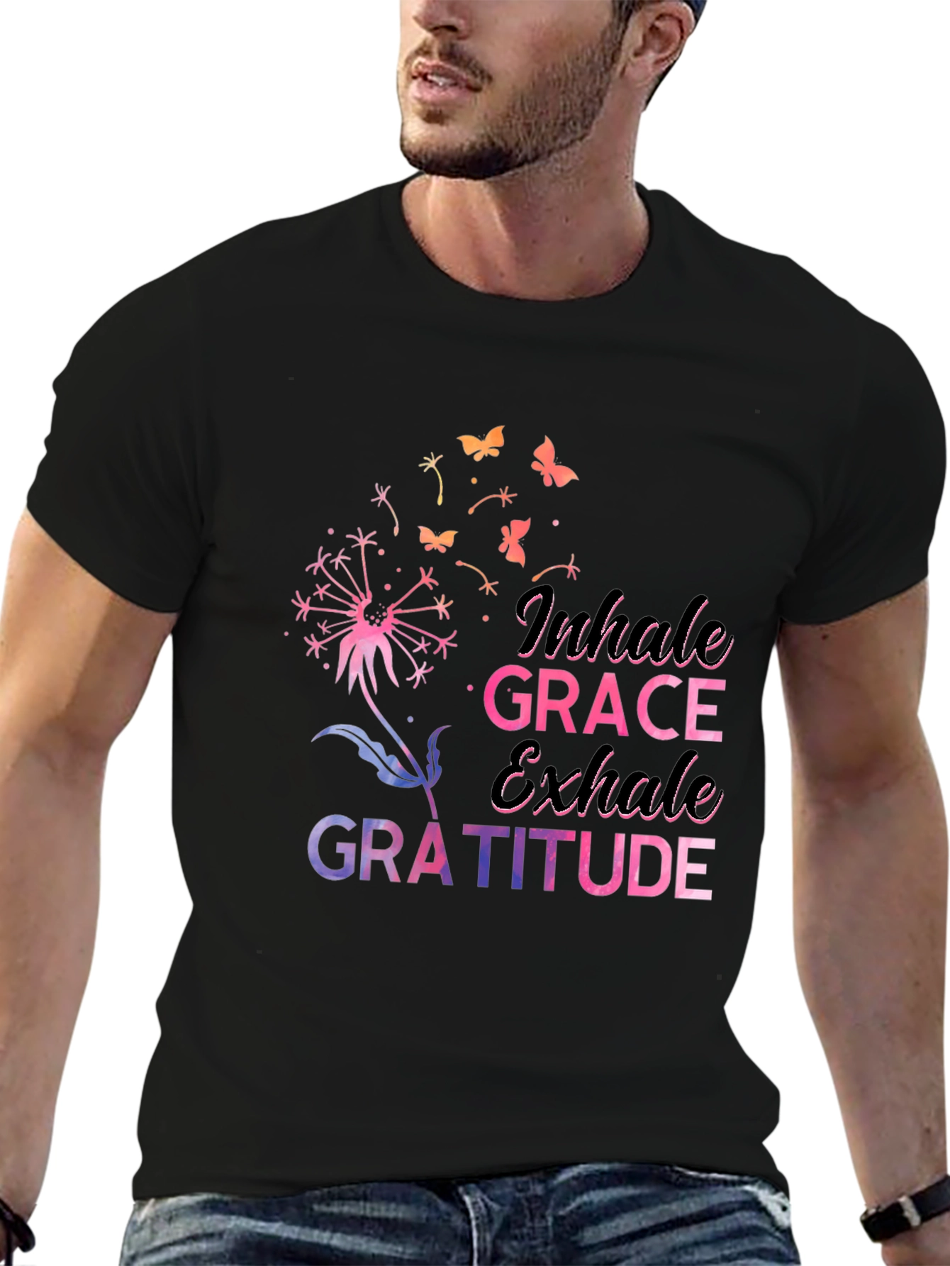 Inhale Grace Gratitude Graphic T-Shirt