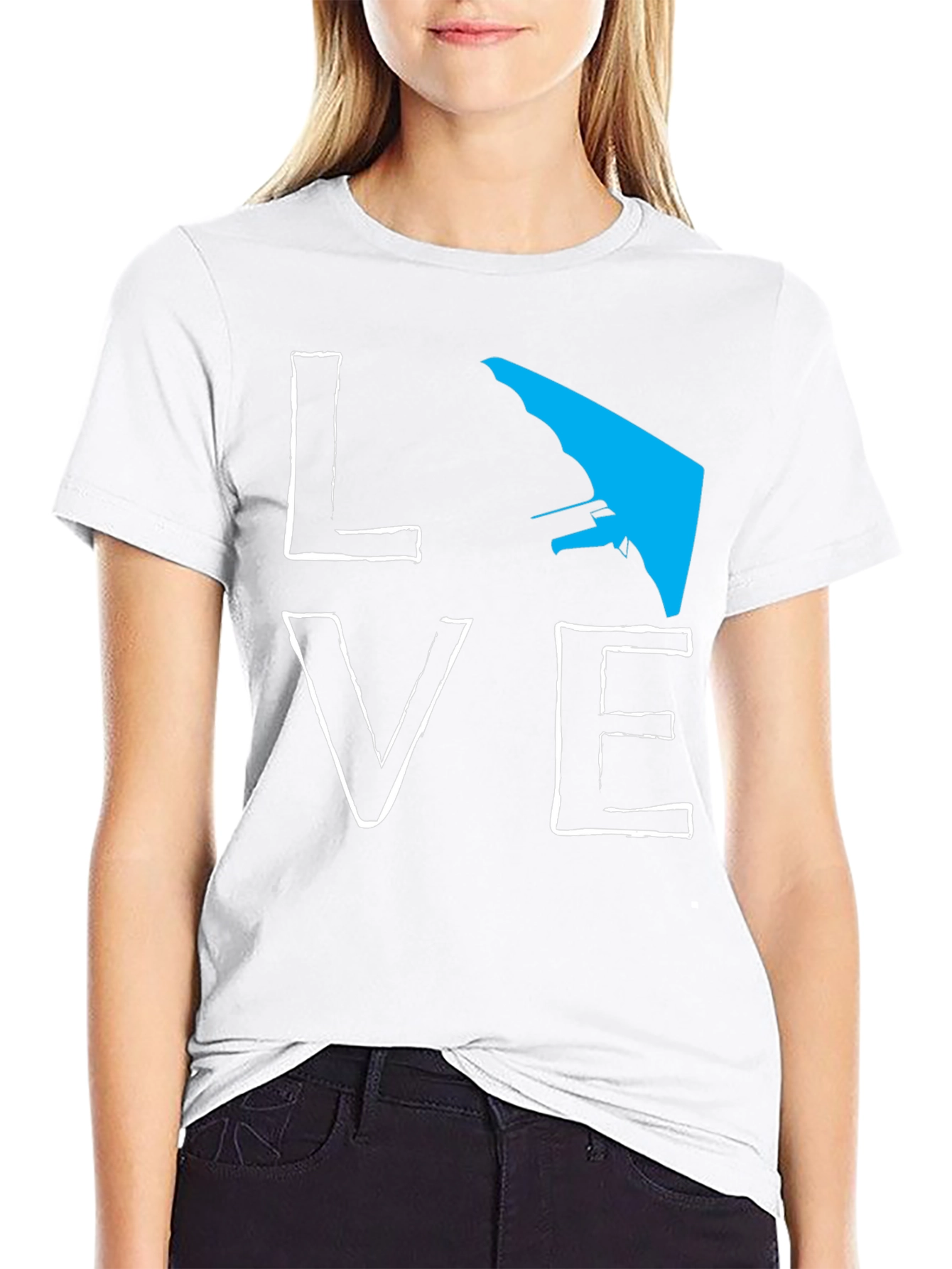 Love Hang Gliding Graphic Tee - Black