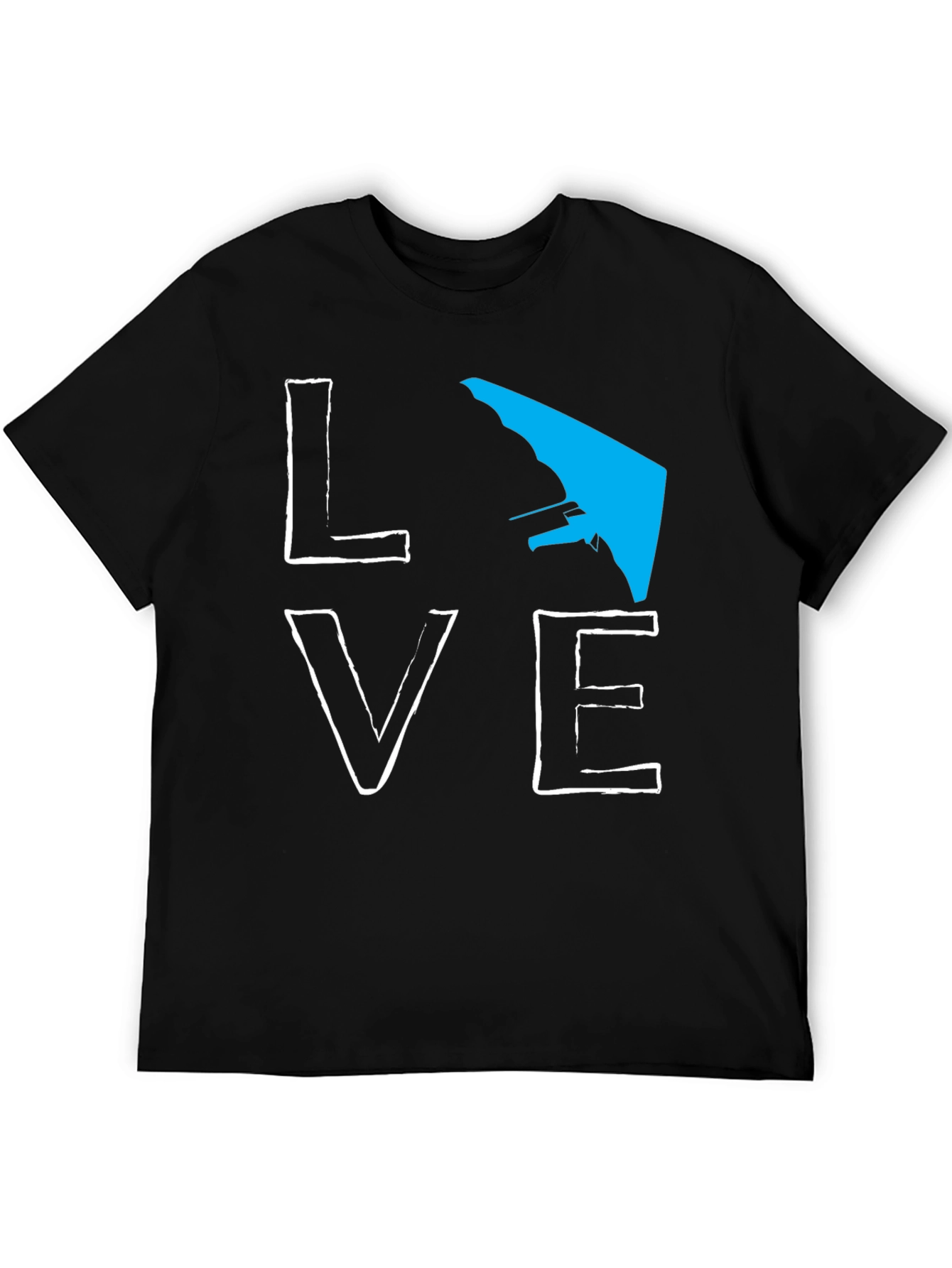 Love Hang Gliding Graphic Tee - Black
