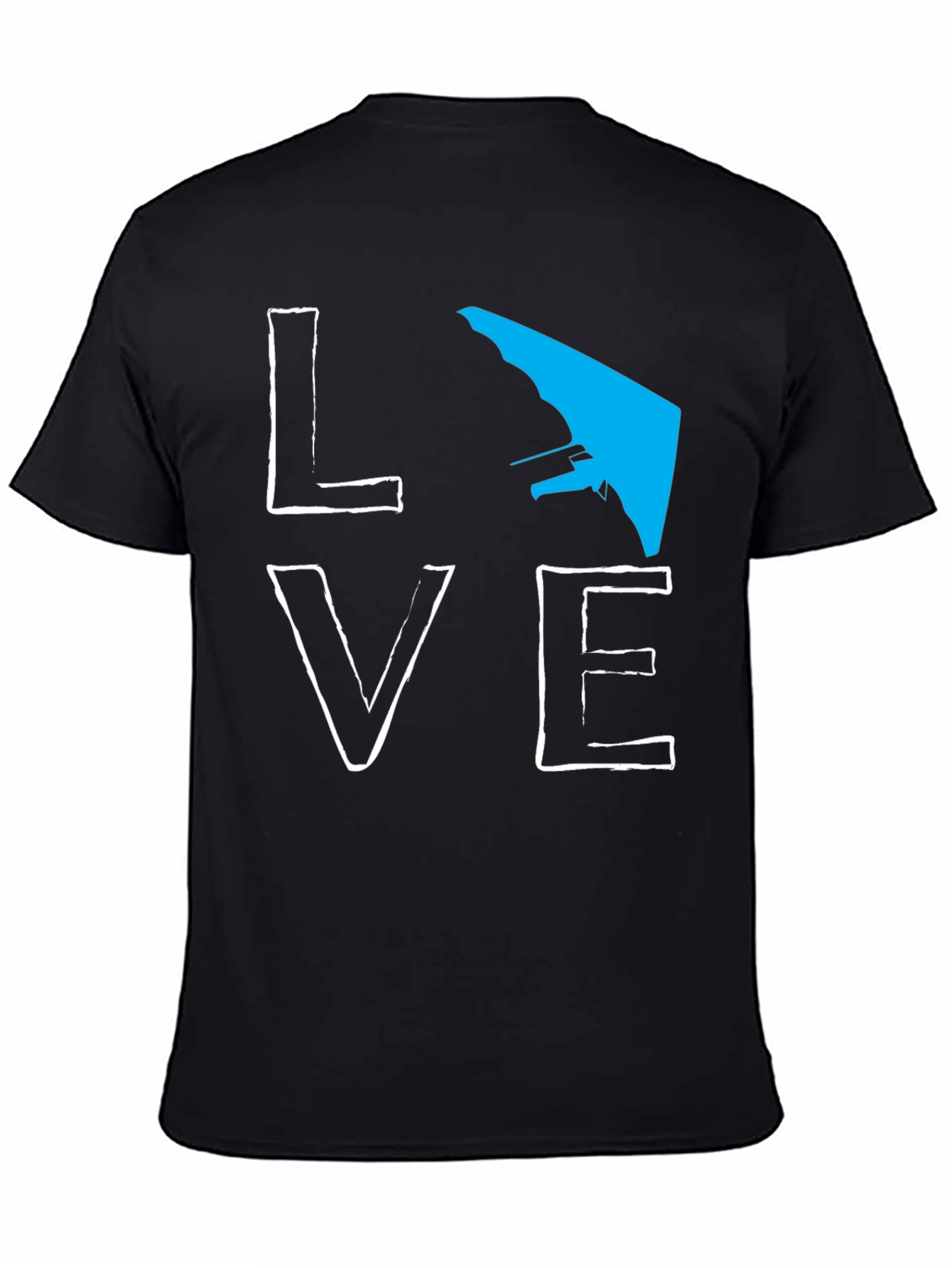 Love Hang Gliding Graphic Tee - Black