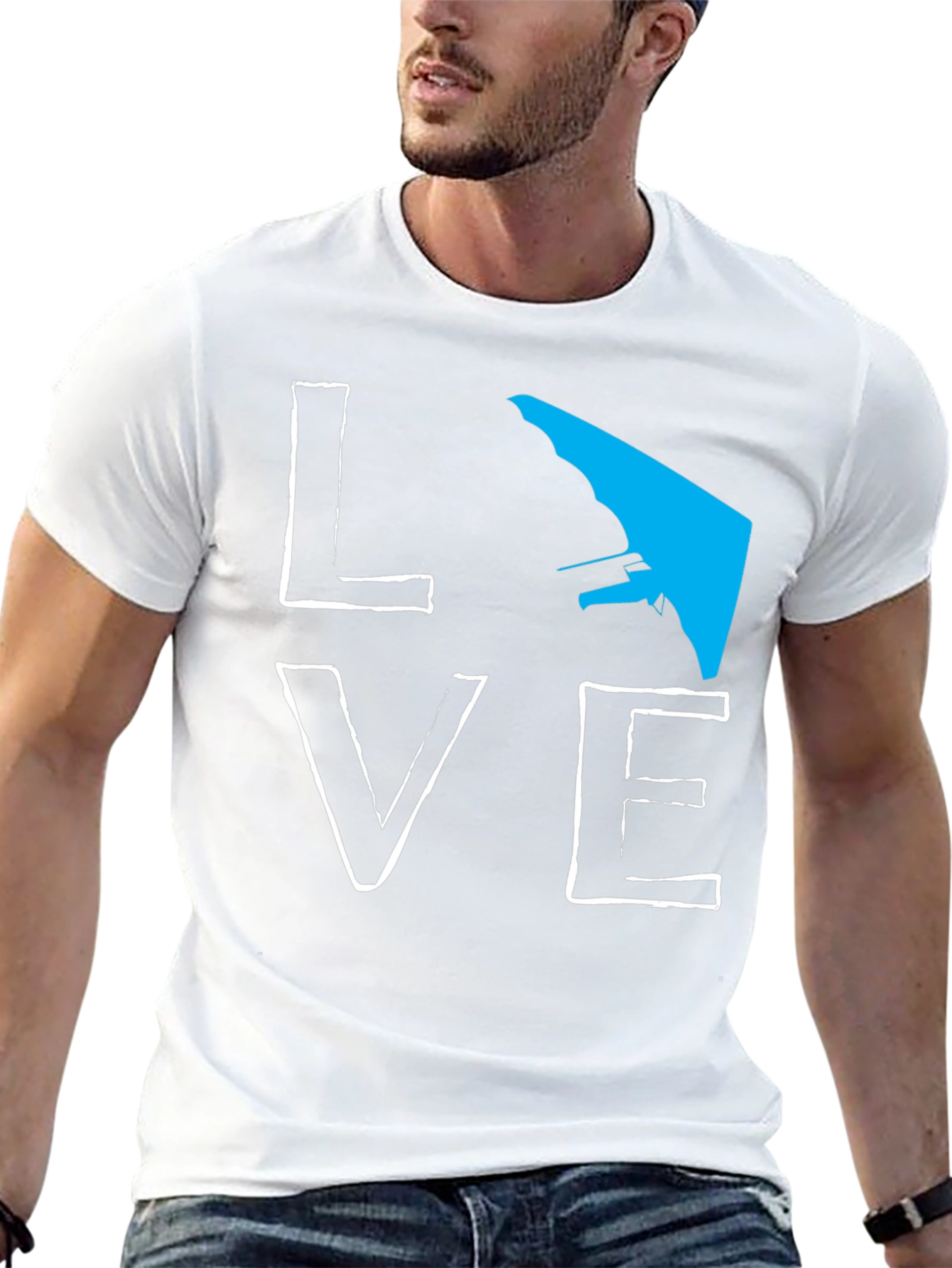 Love Hang Gliding Graphic Tee - Black