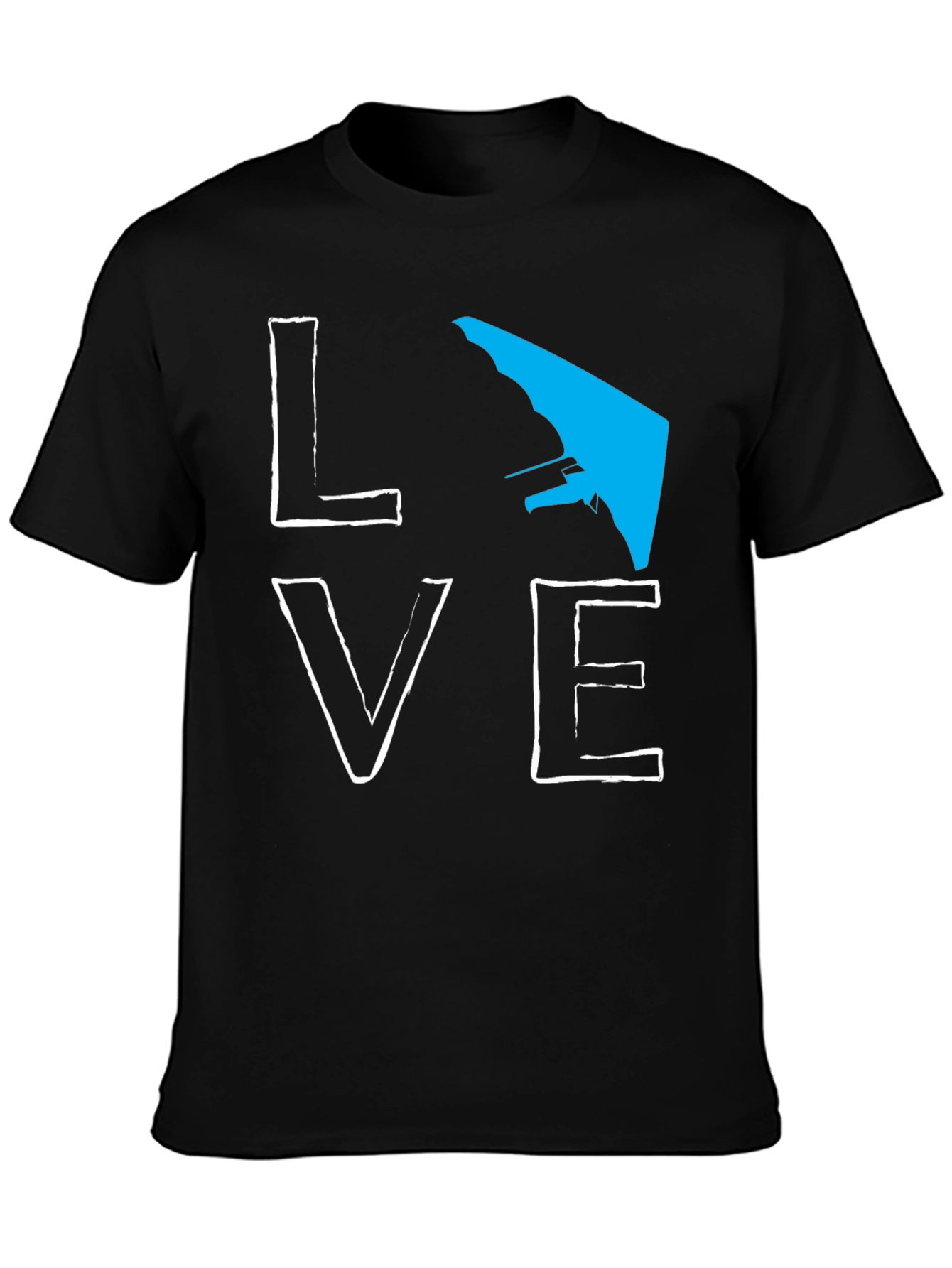 Love Hang Gliding Graphic Tee - Black