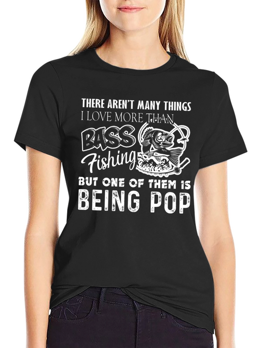 Bass Fishing Pop T-Shirt | Funny Fisherman Gift