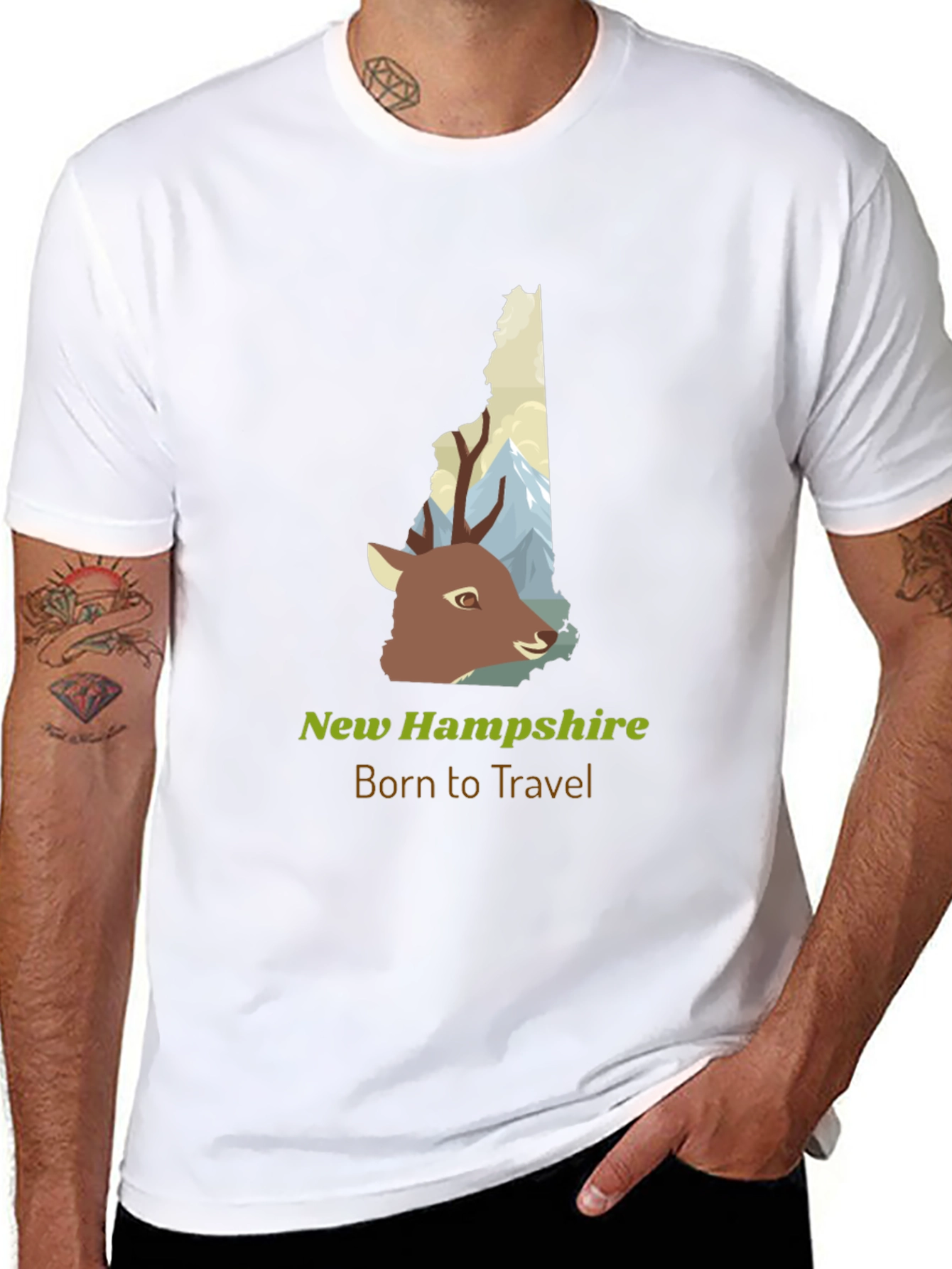 New Hampshire Deer Travel T-Shirt