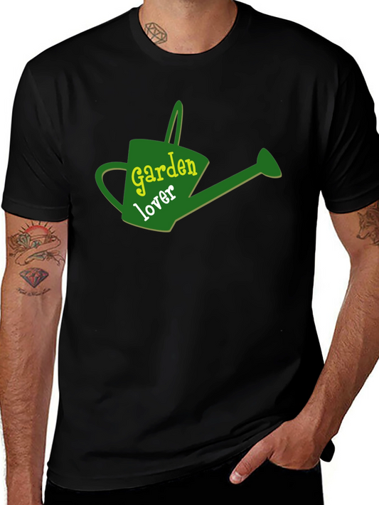 Garden Lover Graphic Tee - Black Cotton T-Shirt