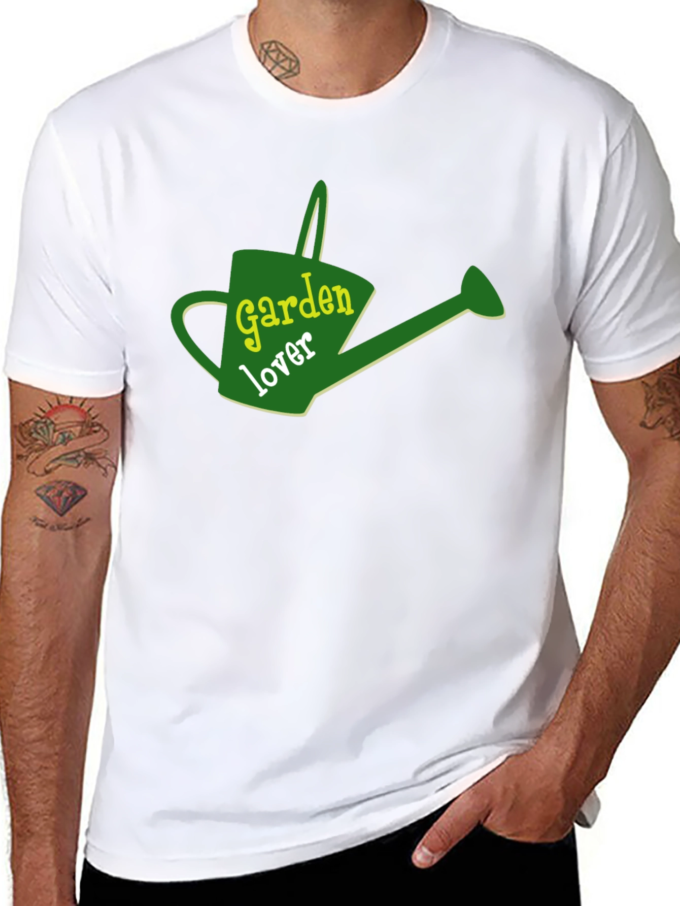 Garden Lover Graphic Tee - Black Cotton T-Shirt