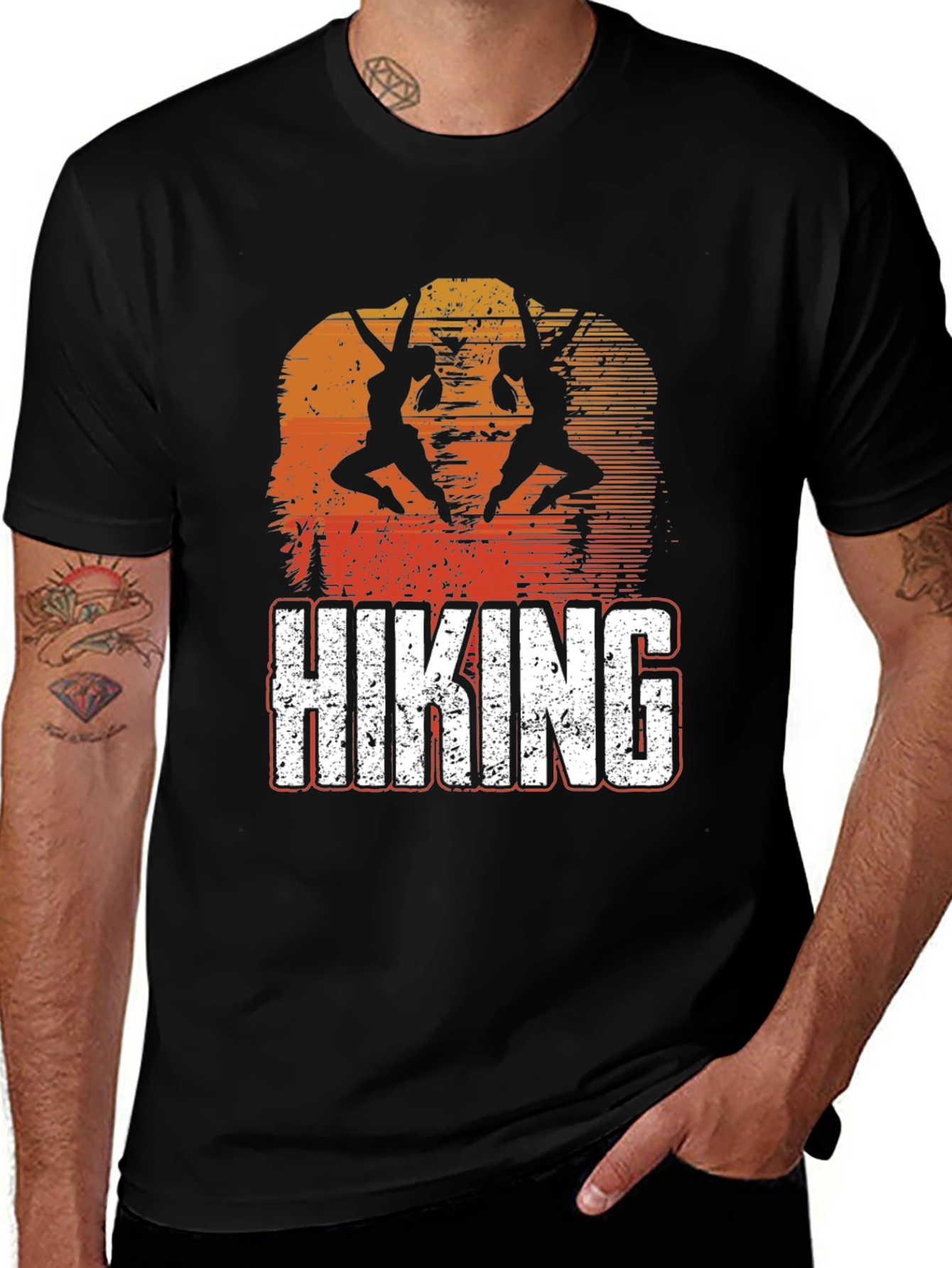 Hiking Adventure Tee - Sunset Climbers Graphic
