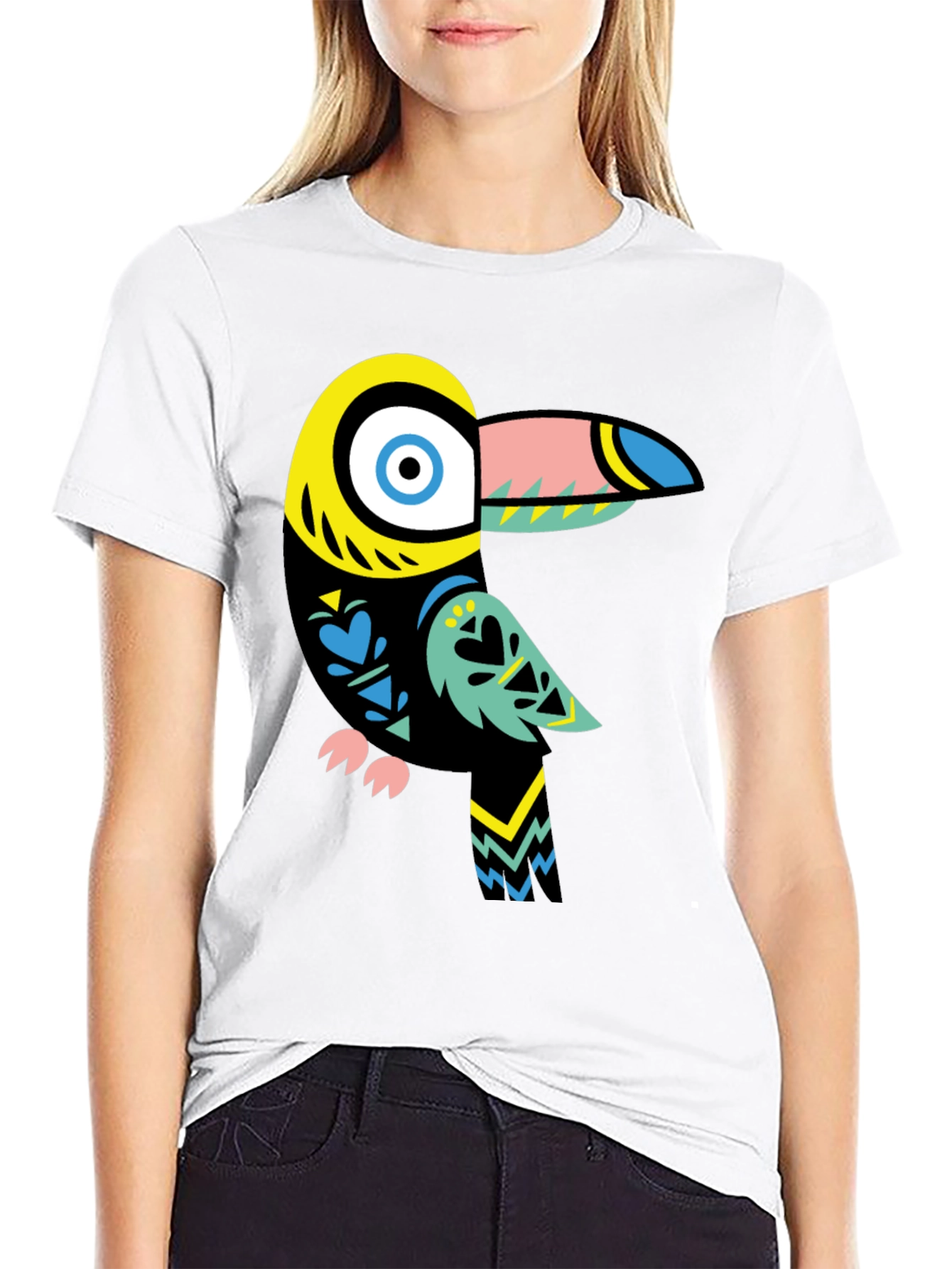 Funky Toucan Graphic Tee - Unique Bird Design