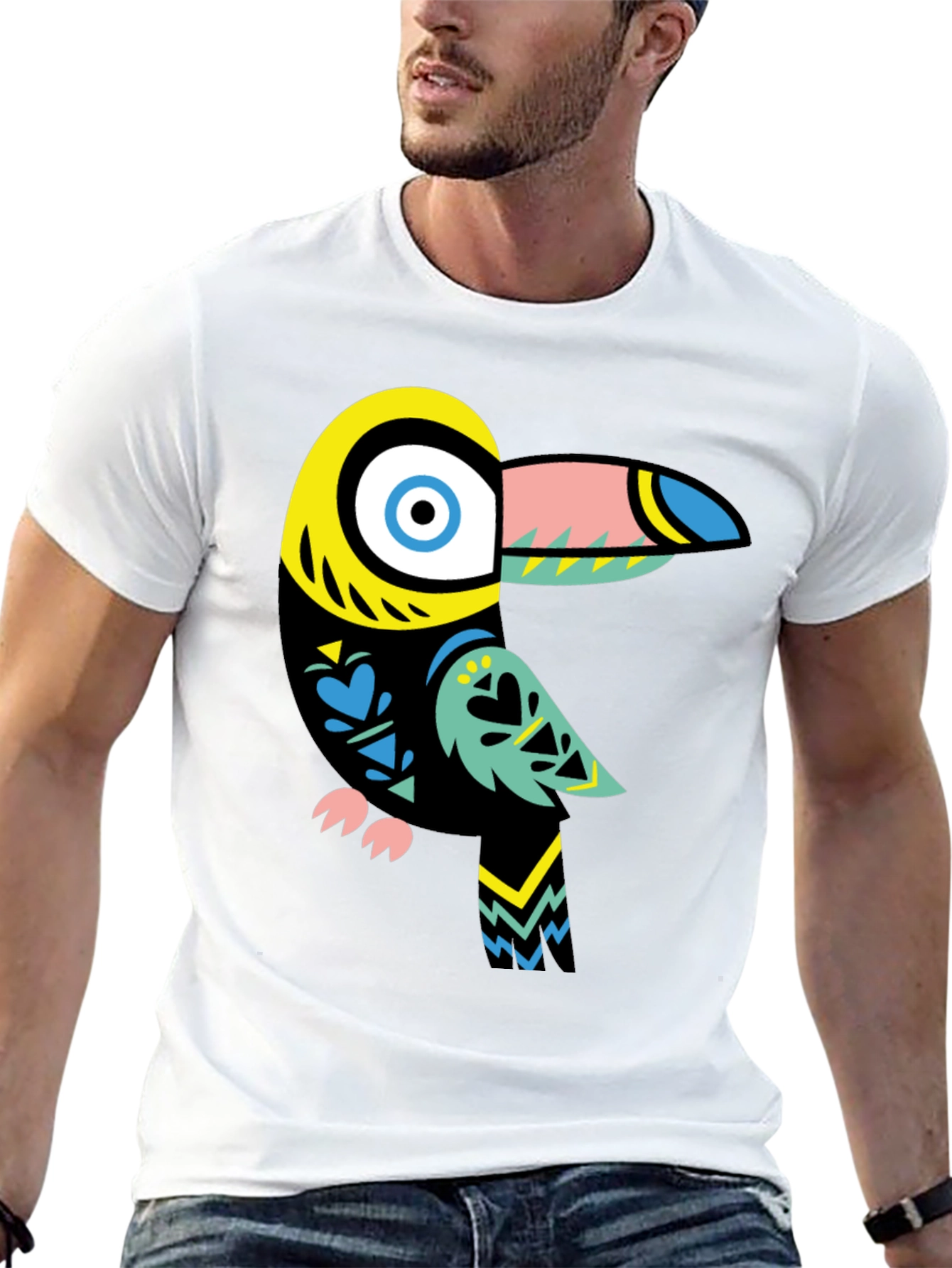 Funky Toucan Graphic Tee - Unique Bird Design