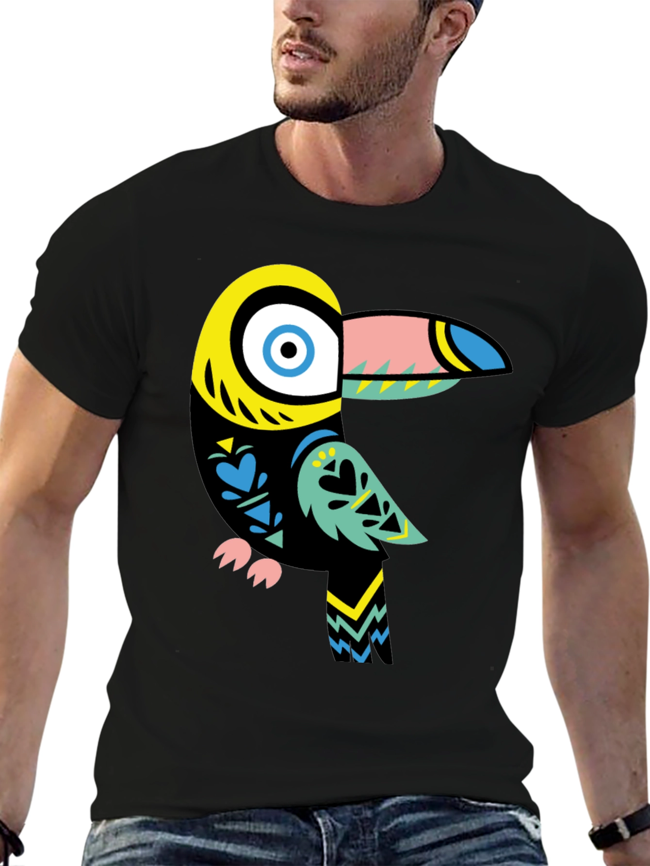 Funky Toucan Graphic Tee - Unique Bird Design