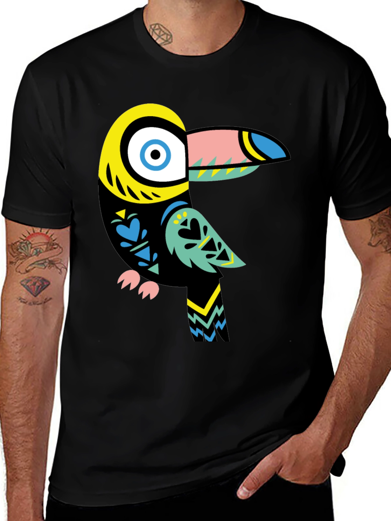 Funky Toucan Graphic Tee - Unique Bird Design