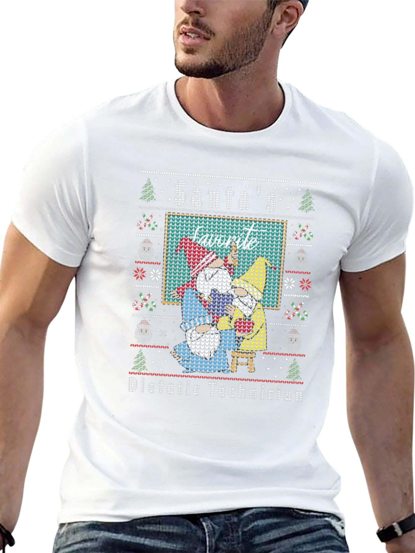 Santas Favorite Dietetic Technician Ugly Sweater T-Shirt