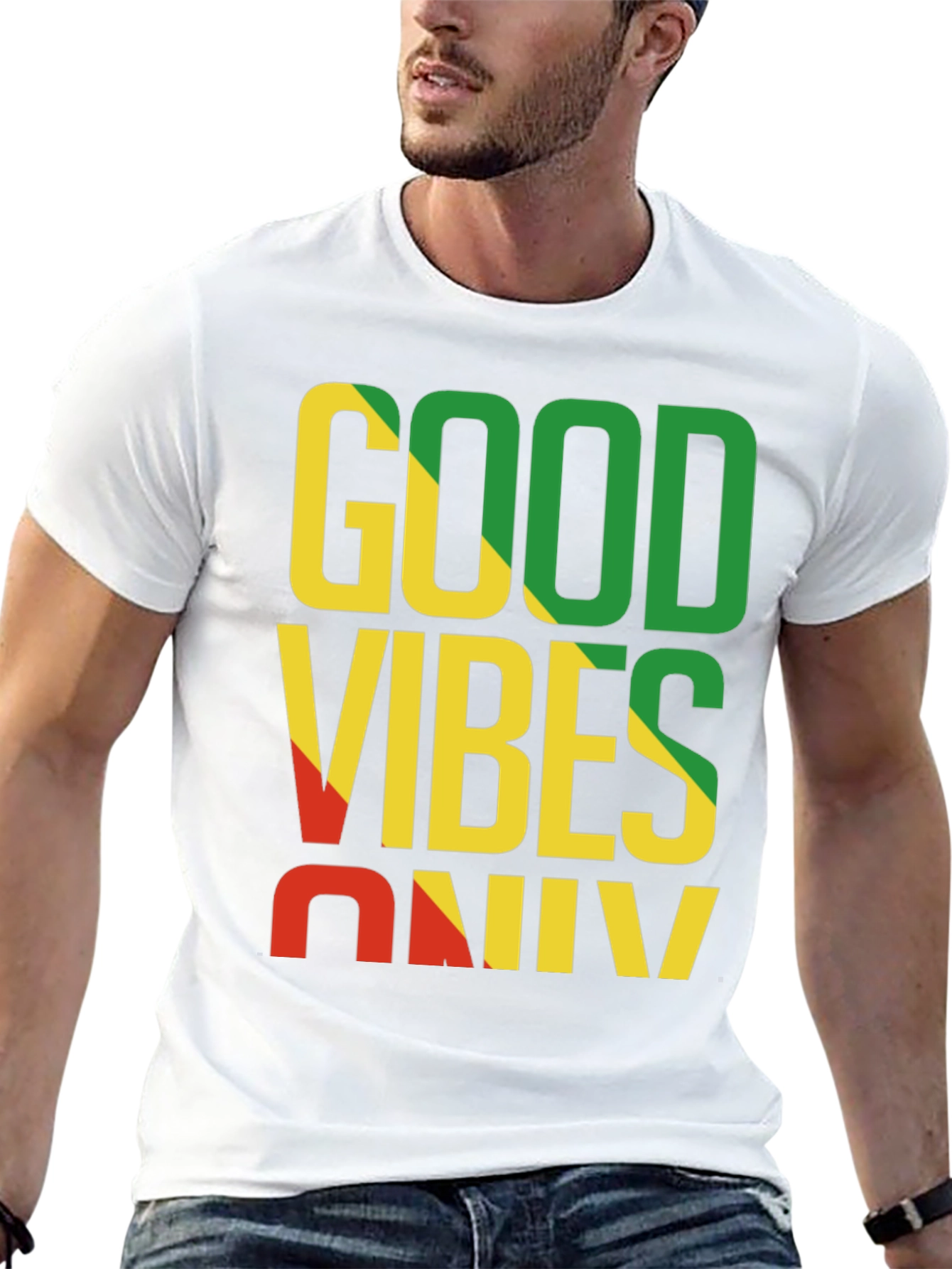 Good Vibes Only Black Graphic Tee - Reggae Style