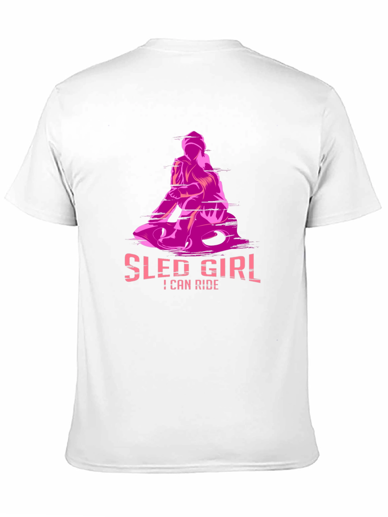 Sled Girl T-Shirt - I Can Ride - Black