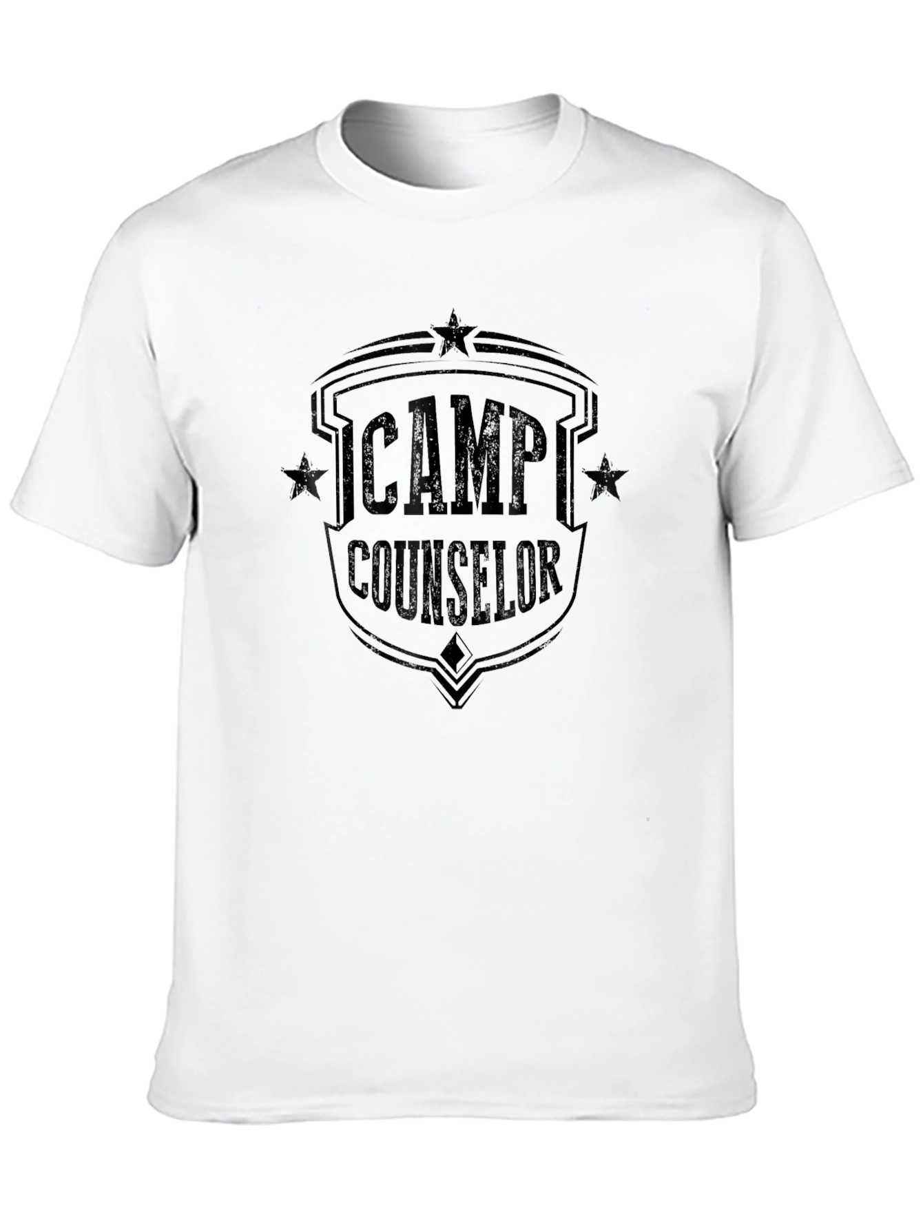 Camp Counselor Black T-Shirt - Retro Design