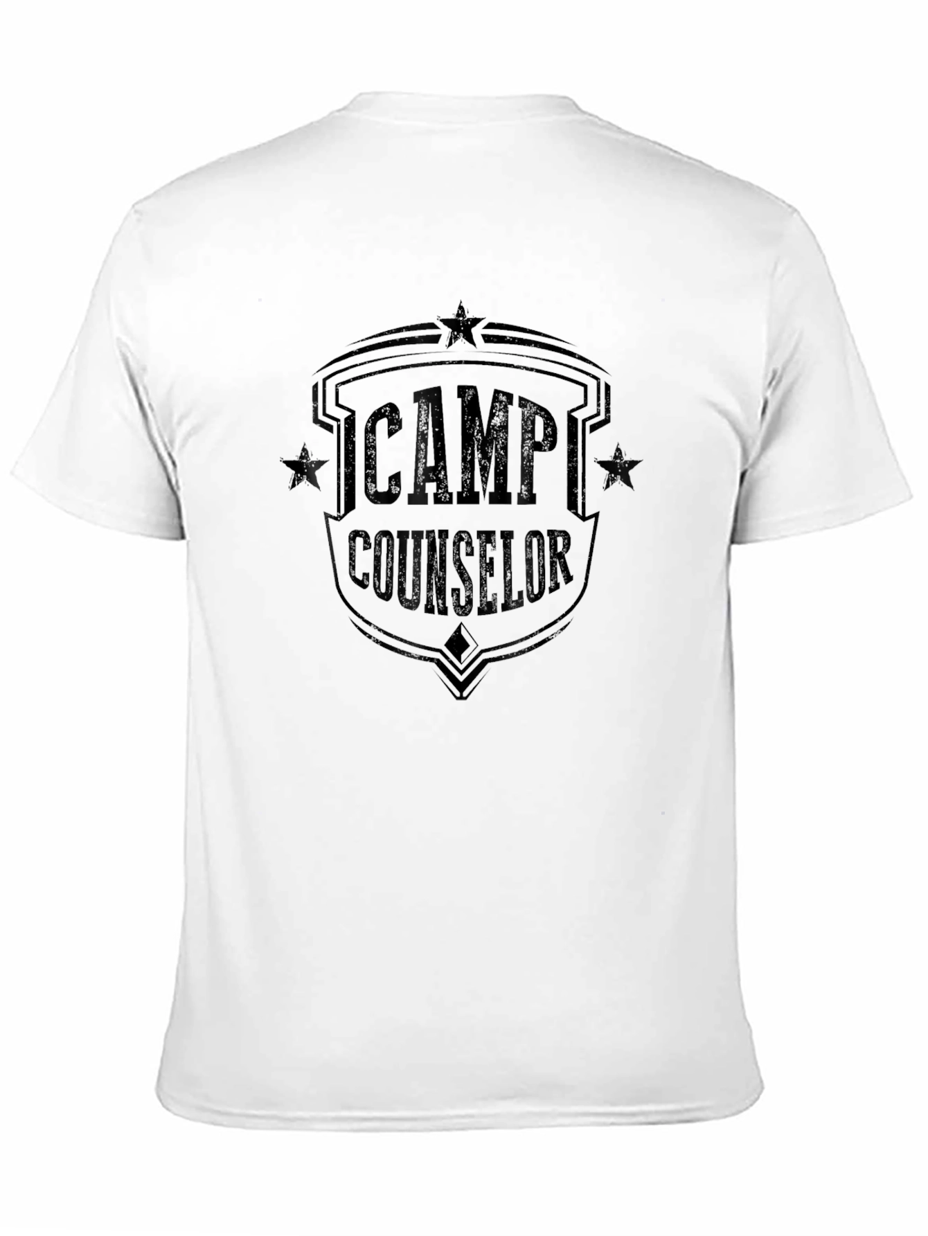Camp Counselor Black T-Shirt - Retro Design