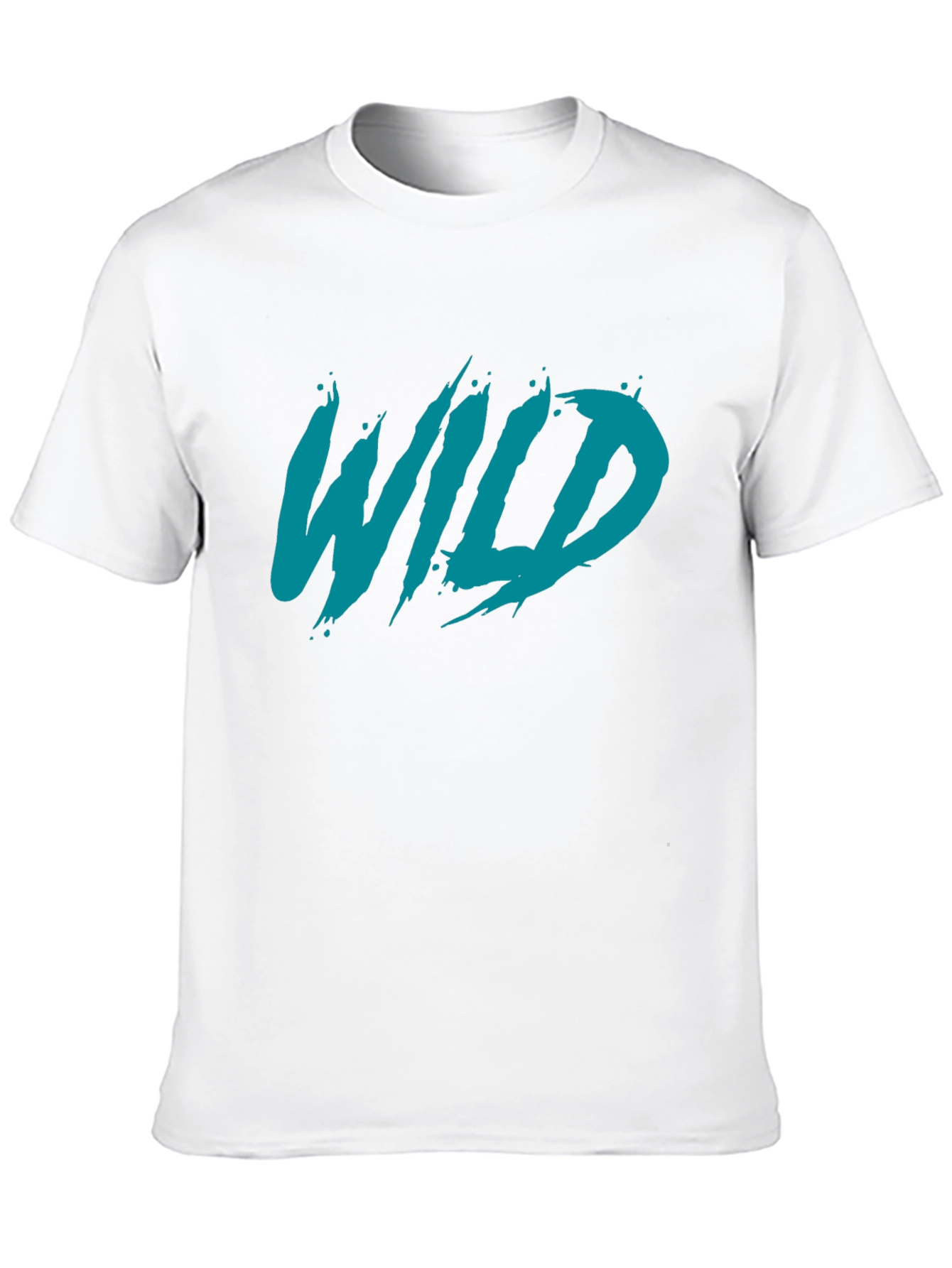 Mens Black WILD Graphic T-Shirt