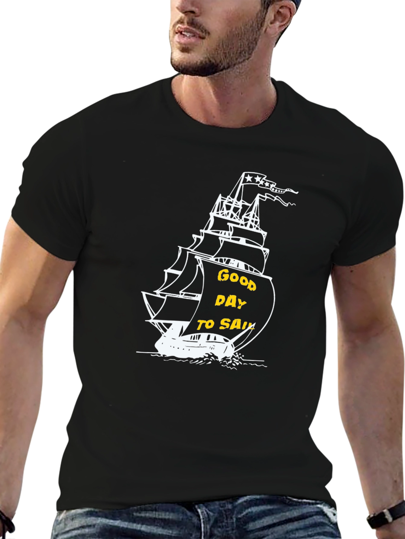 Good Day to Sail Graphic T-Shirt - Black