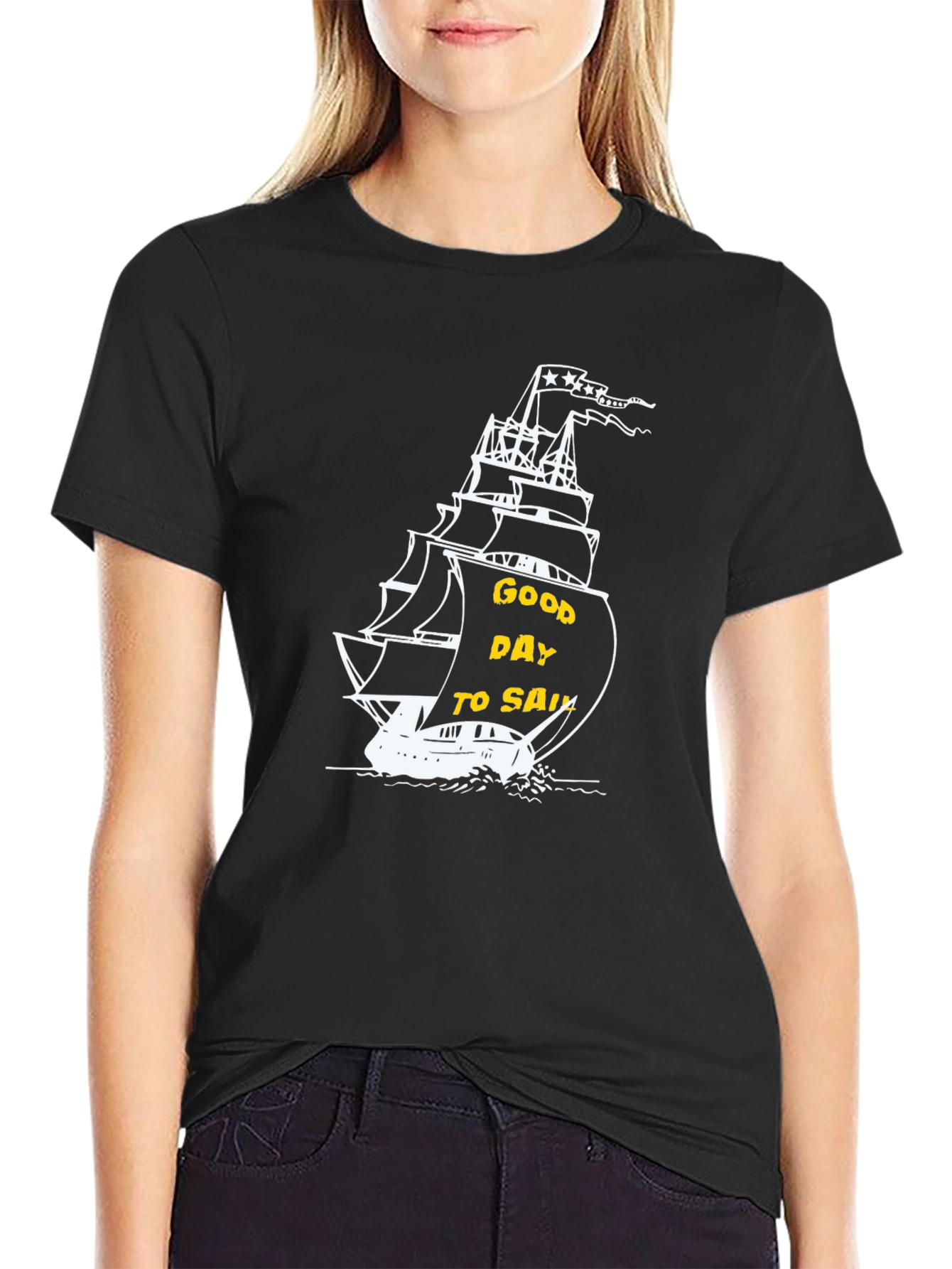 Good Day to Sail Graphic T-Shirt - Black