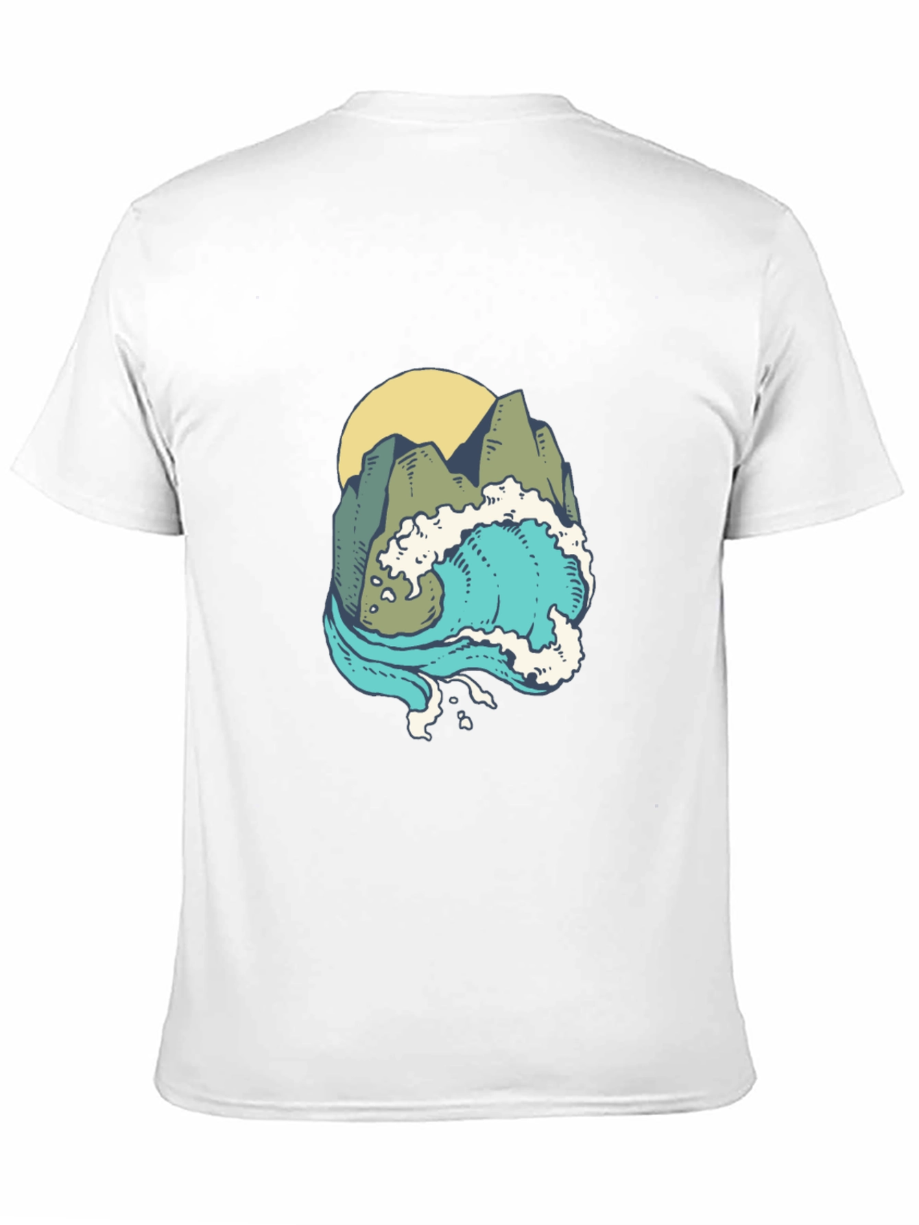 Mountain Wave Graphic Black T-Shirt