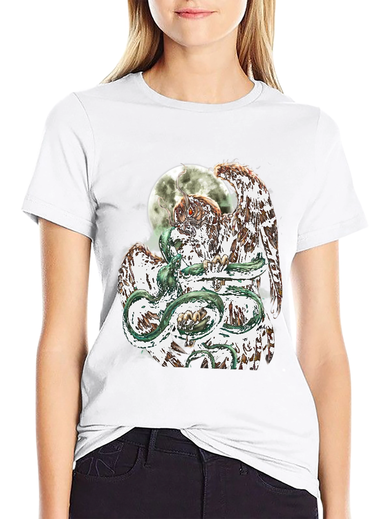 Owl and Serpent Graphic Tee