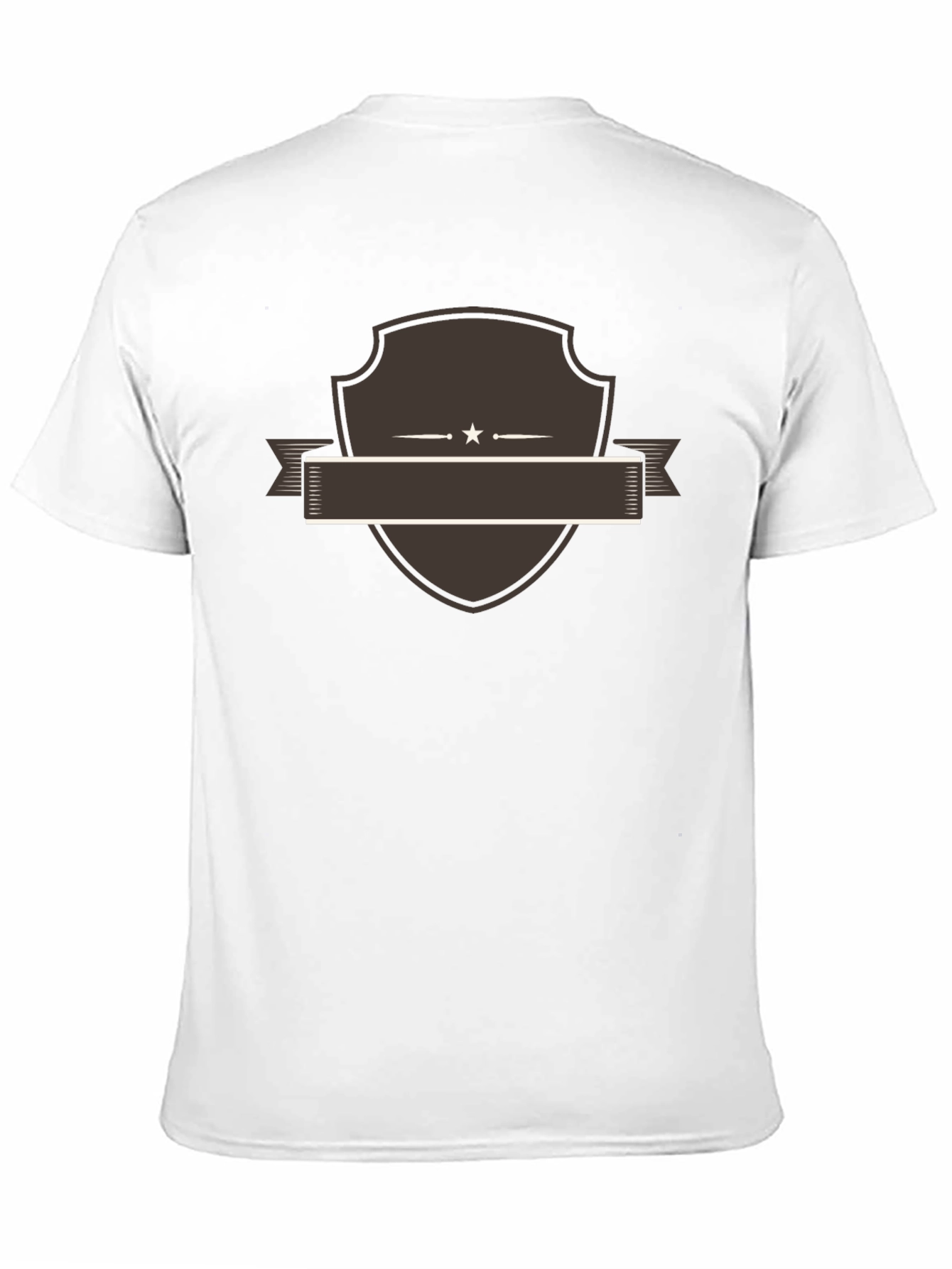 Classic Black Tee with Customizable Shield Design