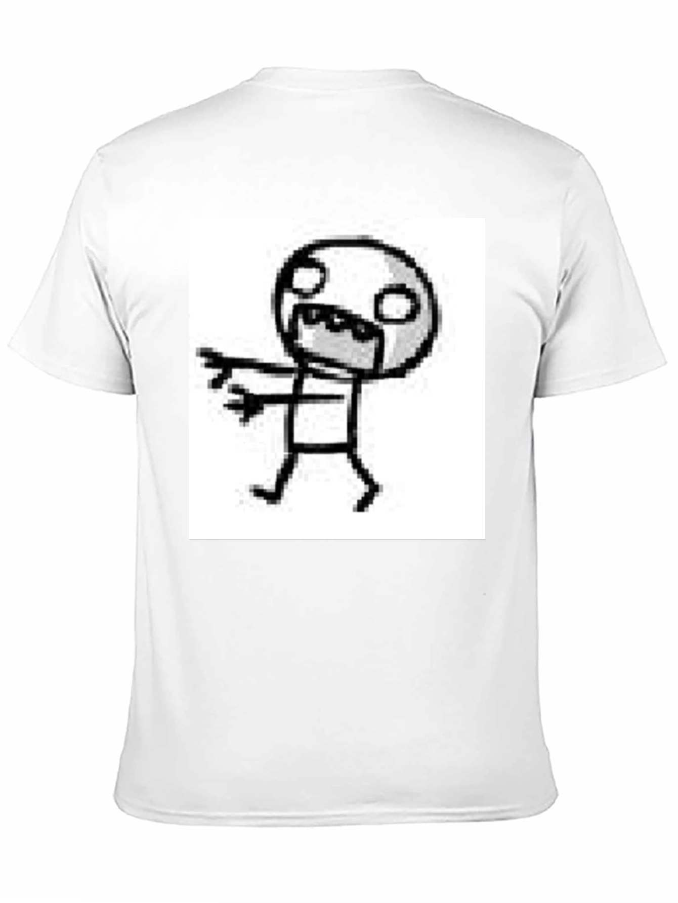 Black Tee with Funny Doodle Graphic