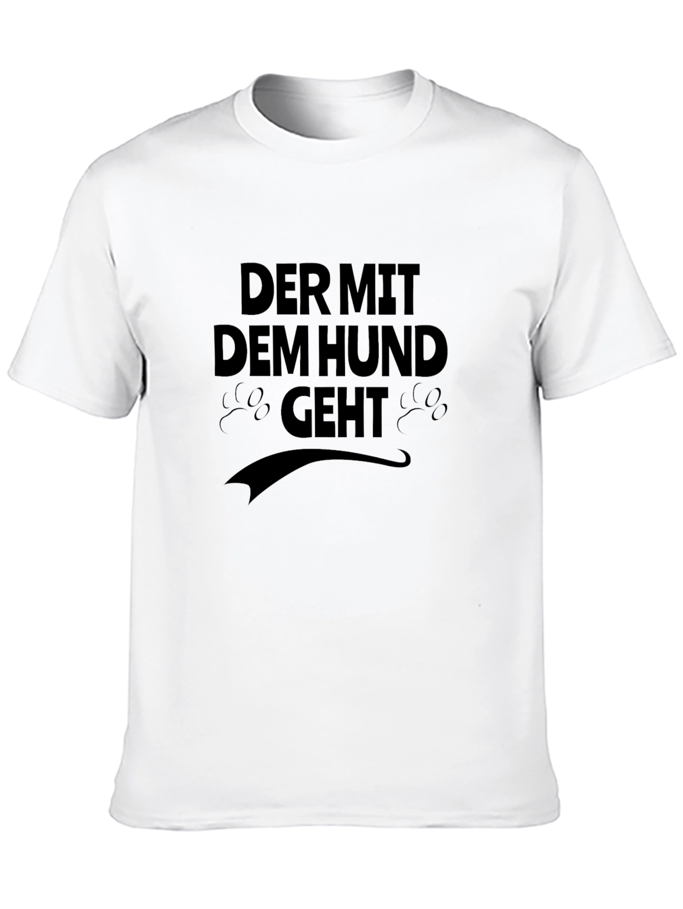 Der Mit Dem Hund Geht Mens Black Graphic Tee