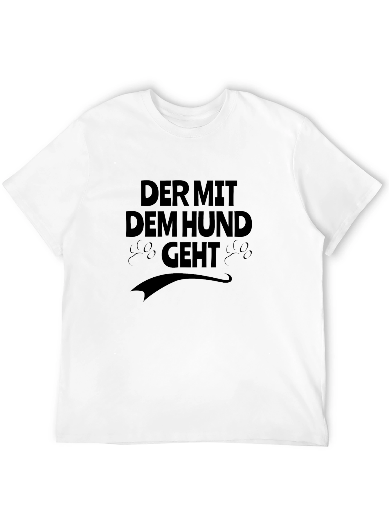 Der Mit Dem Hund Geht Mens Black Graphic Tee