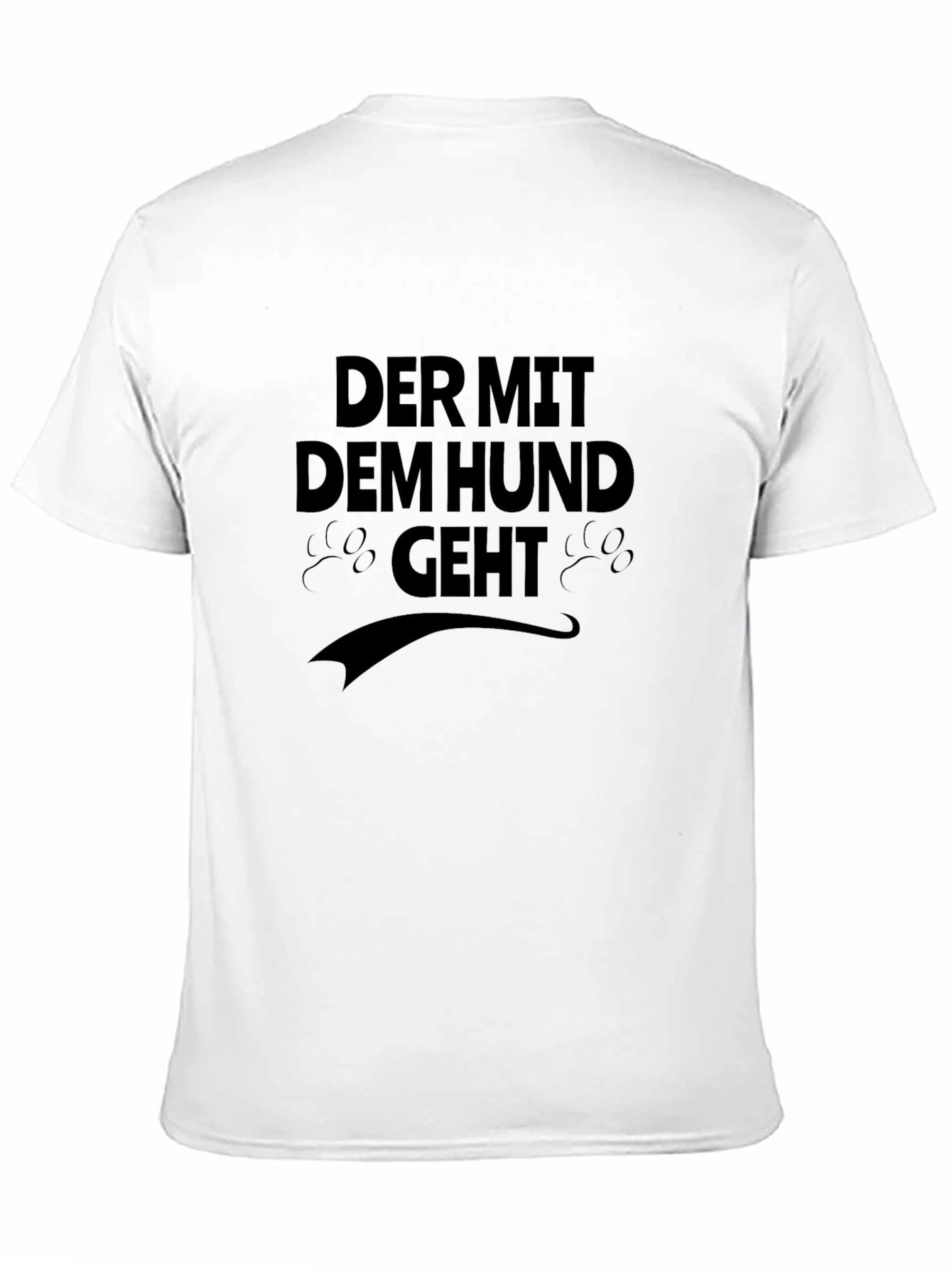 Der Mit Dem Hund Geht Mens Black Graphic Tee