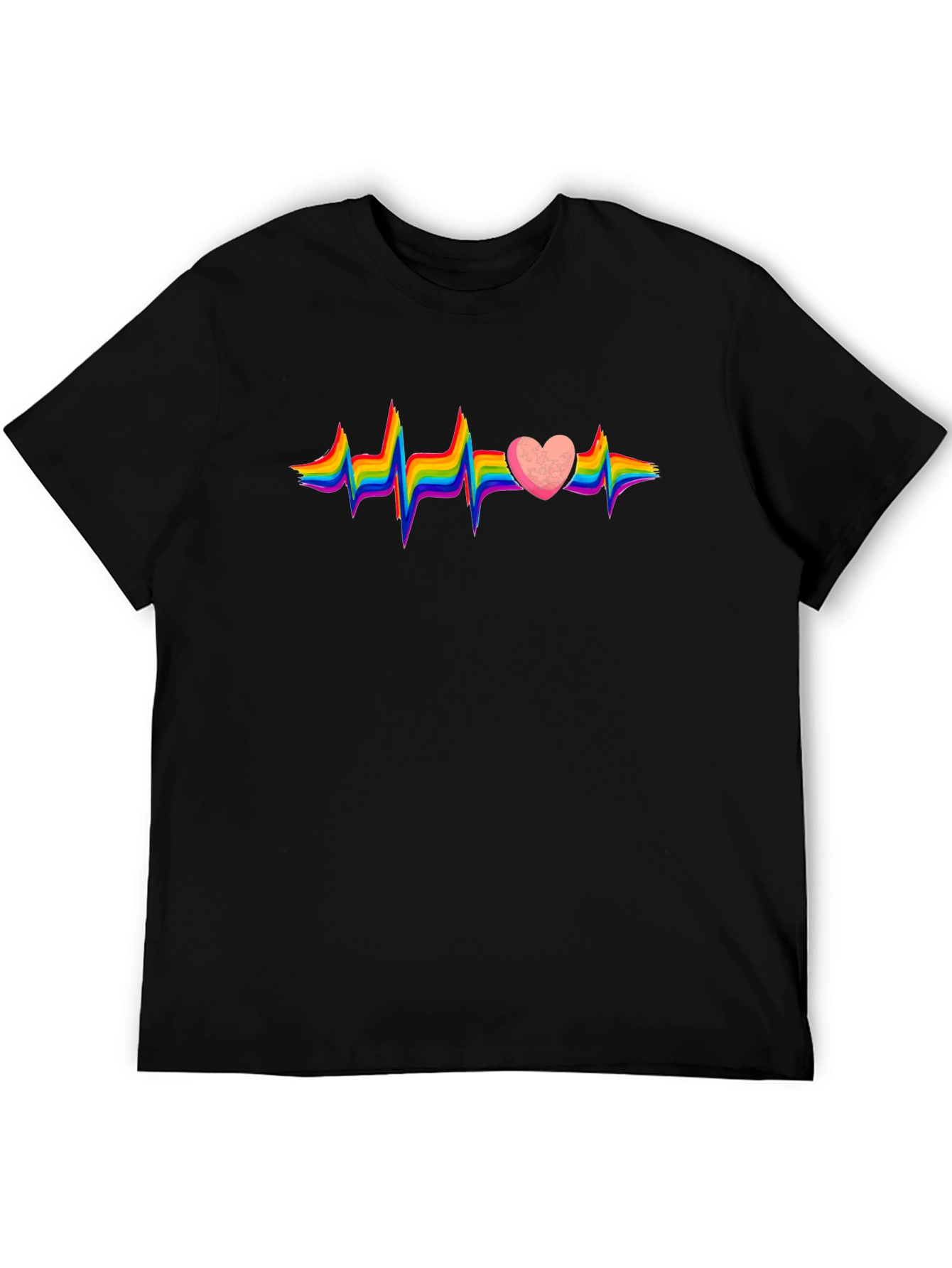 Rainbow Heartbeat Graphic Tee