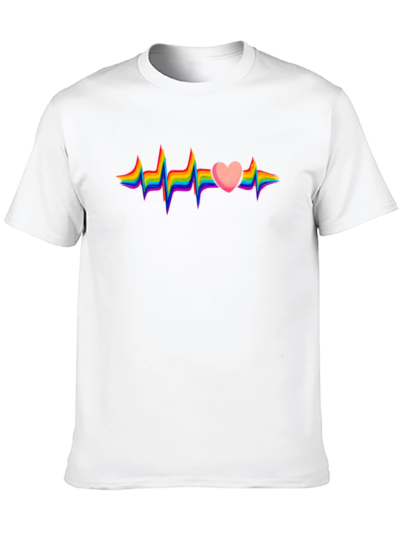 Rainbow Heartbeat Graphic Tee