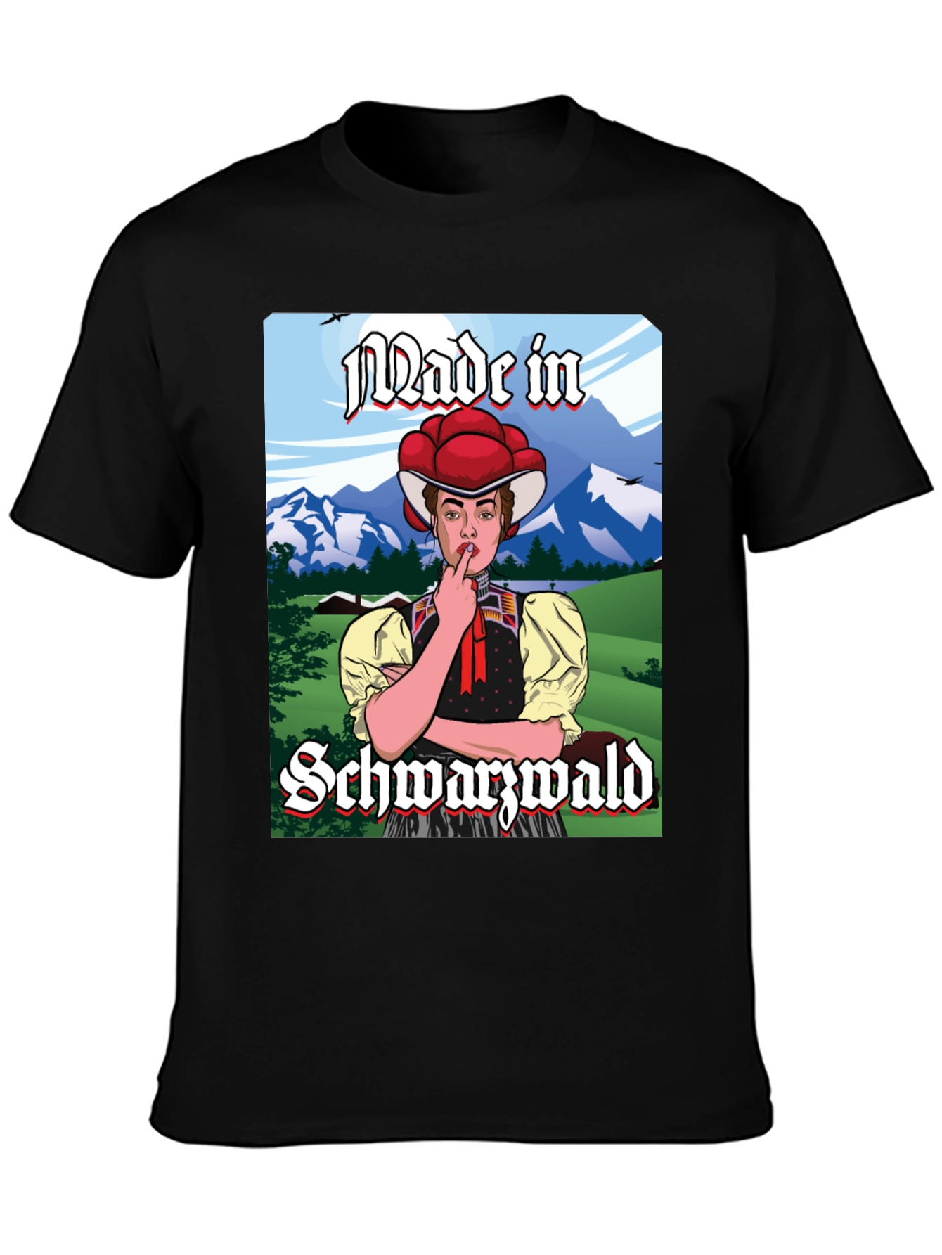 Made in Schwarzwald T-Shirt: Black Forest Souvenir Tee