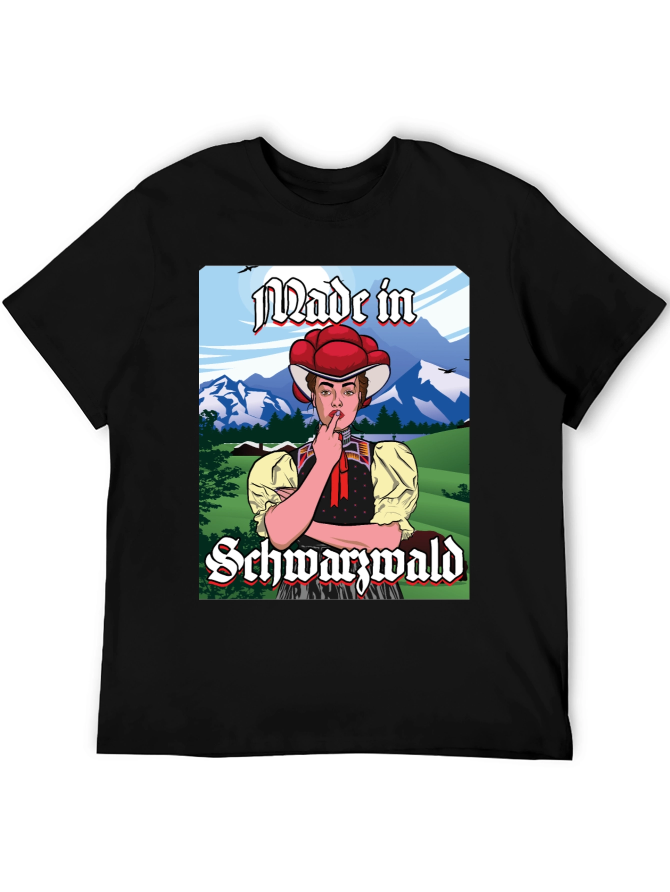 Made in Schwarzwald T-Shirt: Black Forest Souvenir Tee