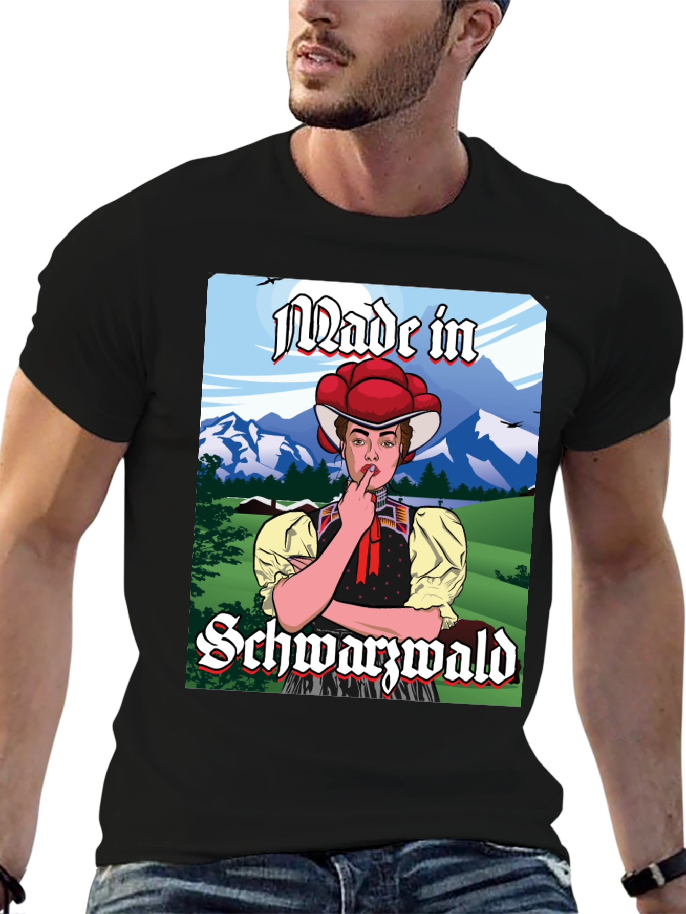 Made in Schwarzwald T-Shirt: Black Forest Souvenir Tee