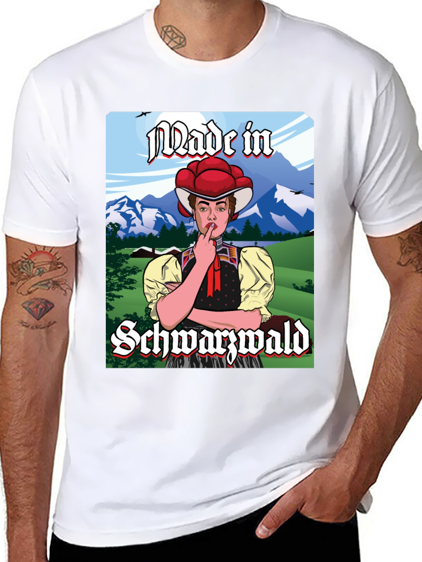 Made in Schwarzwald T-Shirt: Black Forest Souvenir Tee
