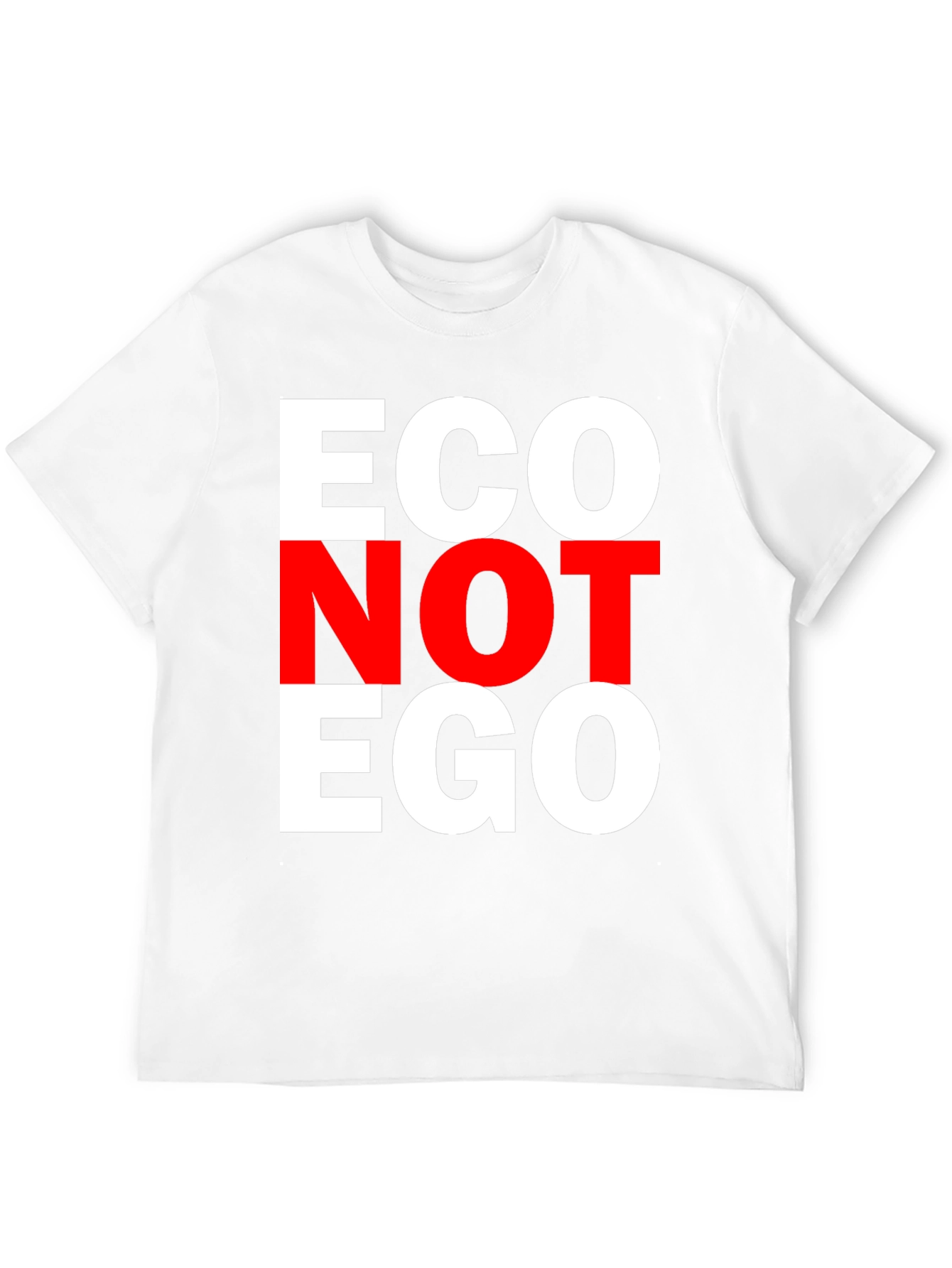 Eco Not Ego T-Shirt - Black Cotton Tee